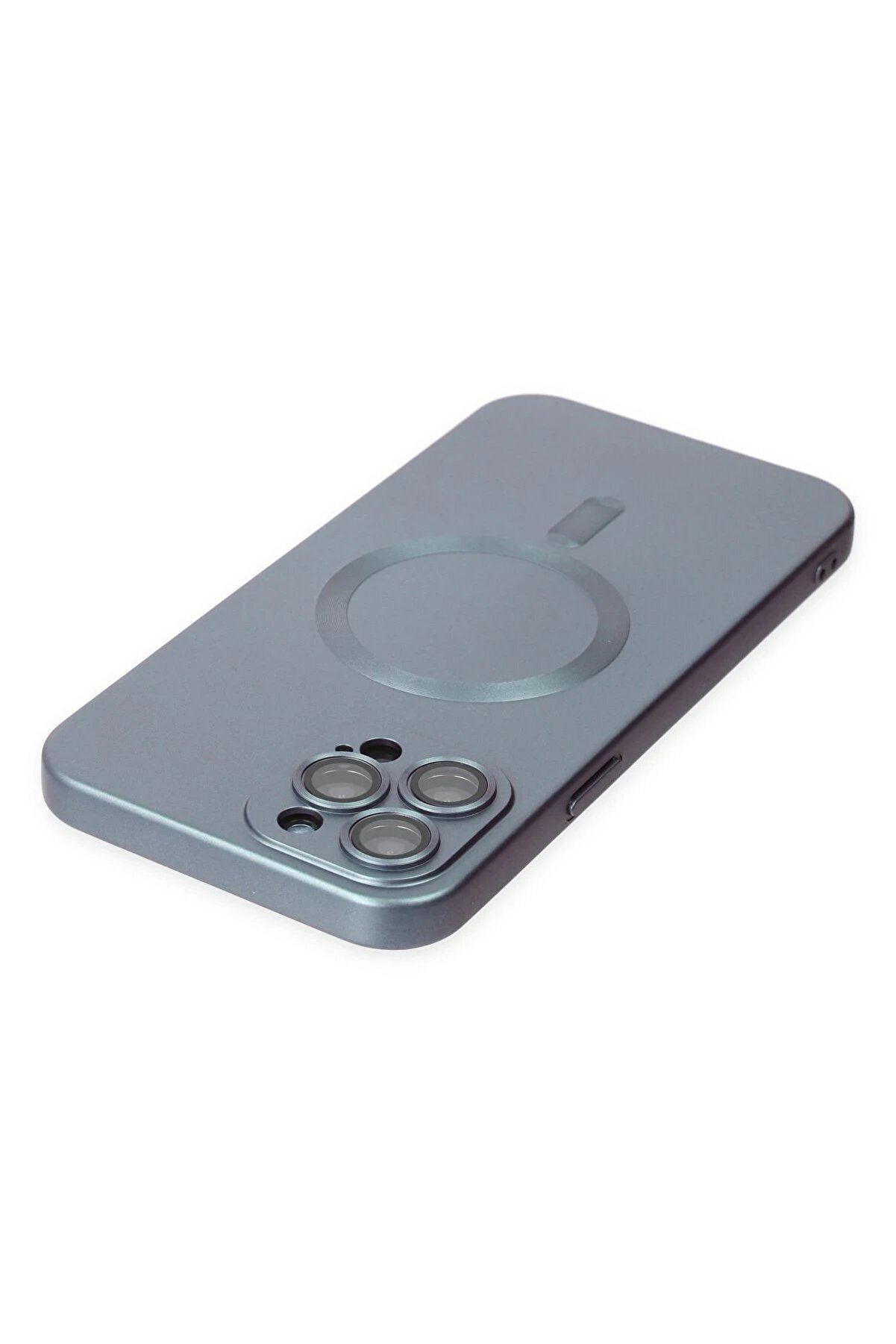 İphone 12 Pro Max Kılıf Moshi̇ Lens Magneti̇csafe Si̇li̇kon - Si̇erra Blue - Dropx8216-9987
