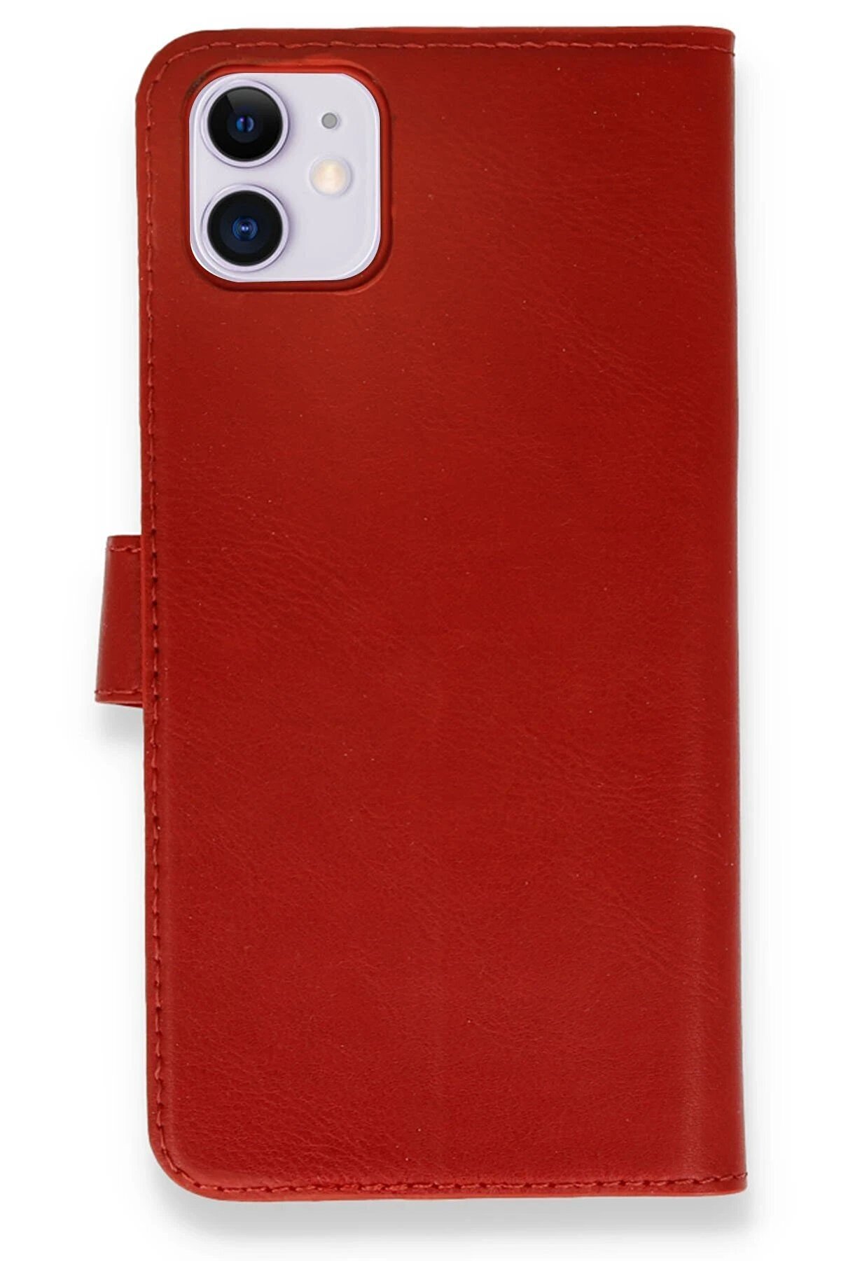 CepteToptan iPhone 12 Mini Kılıf Trend S Plus Kapaklı Kılıf - Kırmızı - DROPX3977-5037