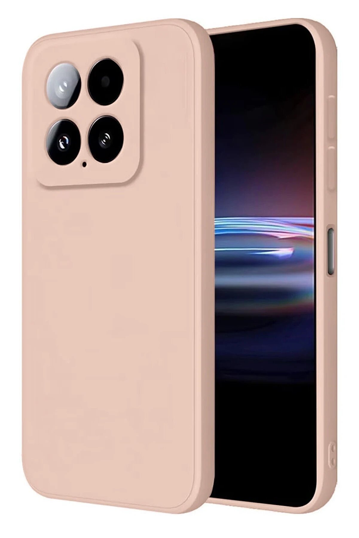 Xi̇aomi̇ Mi̇ 14T Pro Kılıf Nano İ&ccedil;i̇ Kadi̇fe Si̇li̇kon - Pudra - Dropx8458-2759