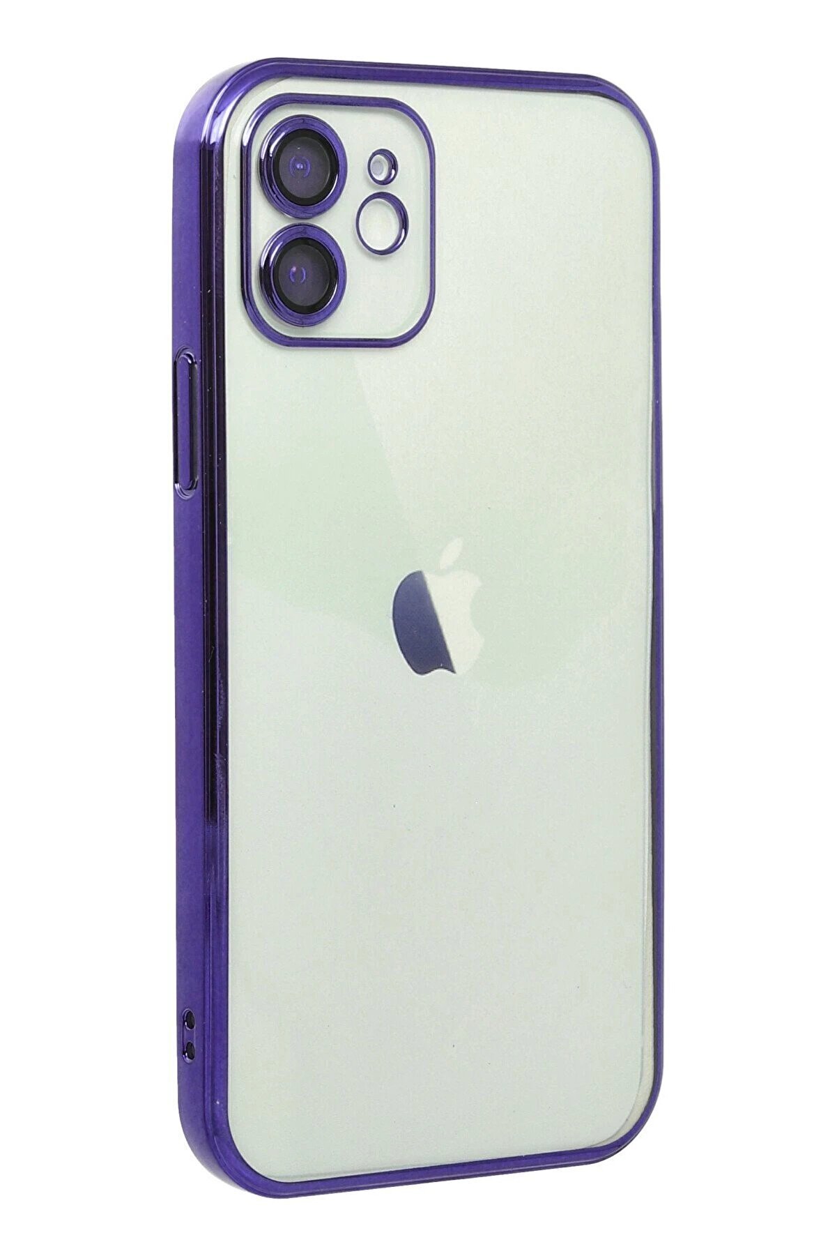 İphone 12 Kılıf Lensli̇ Si̇li̇kon - Mor - Dropx5972-9155