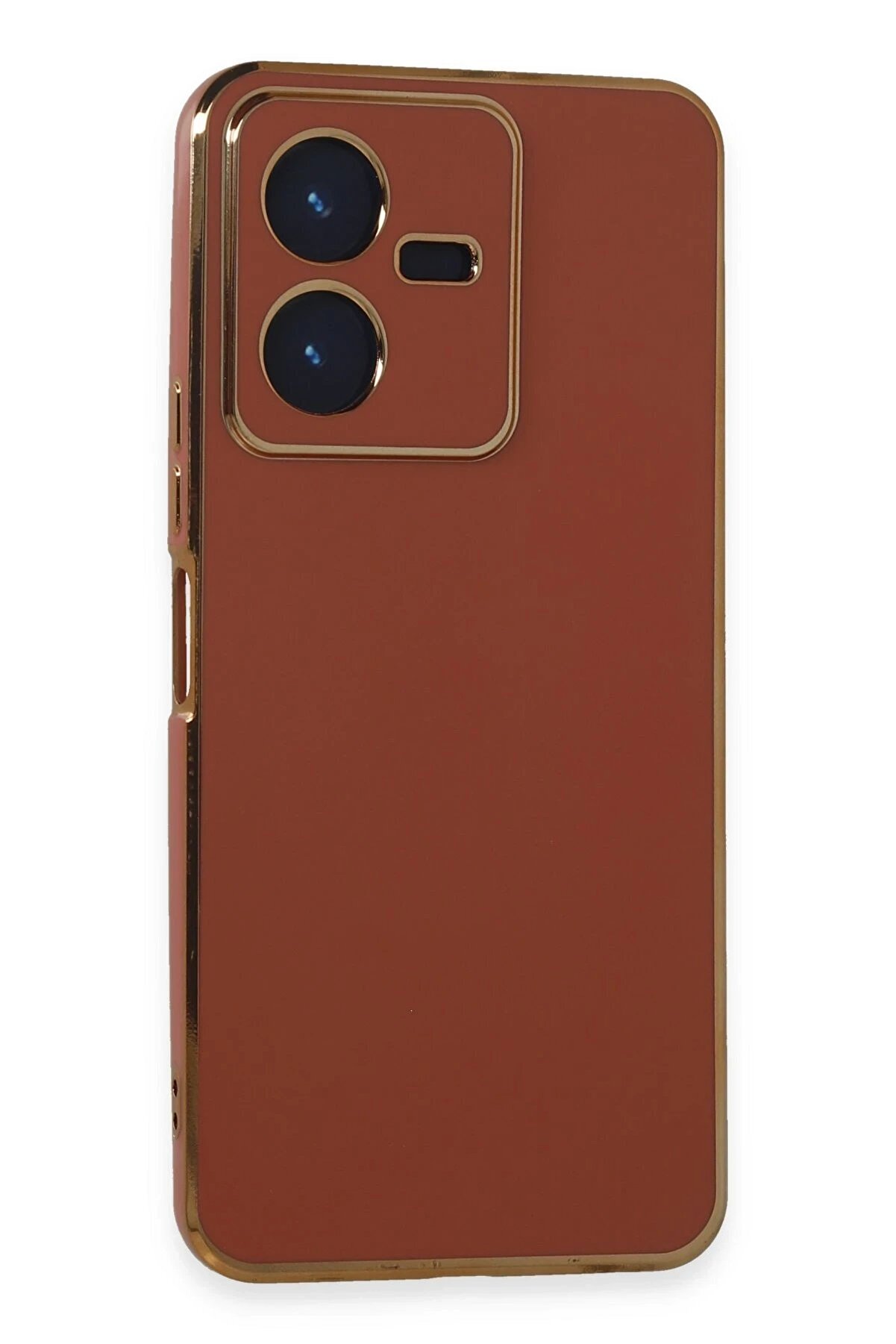 CepteToptan Vivo Y22 2022 Kılıf Volet Silikon - Kırmızı - DROPX7786-2403