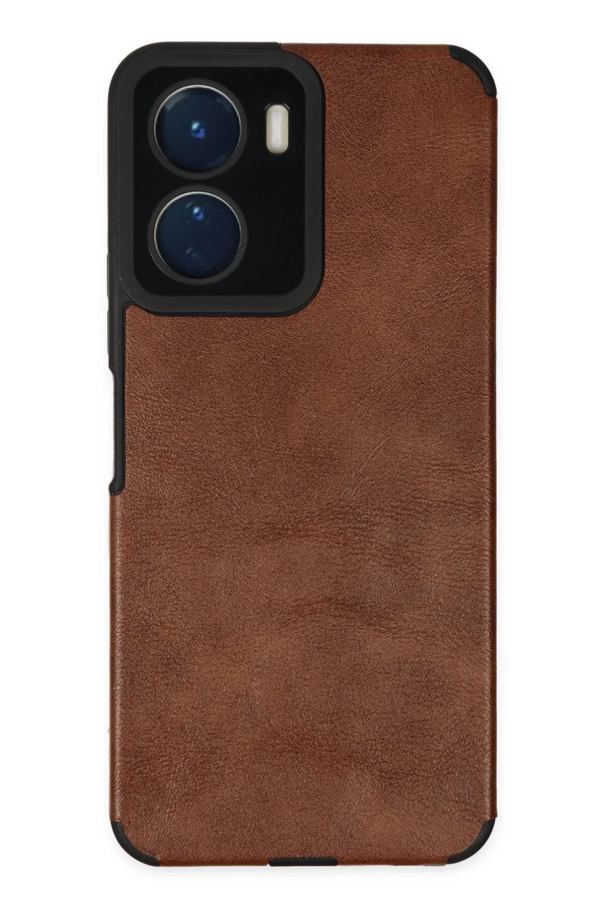 CepteToptan Vivo Y16 Kılıf Loop Deri Silikon - Kahverengi - DROPX6653-6042