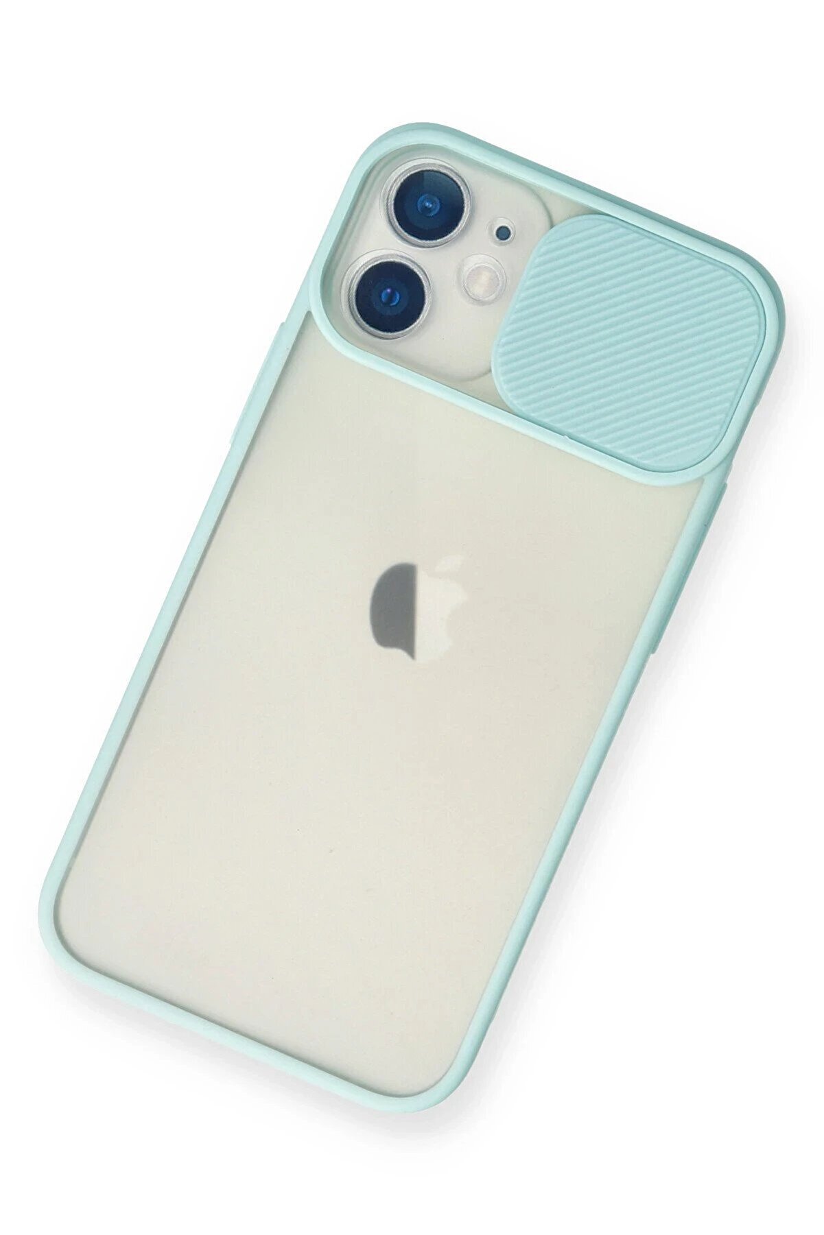 İphone 11 Kılıf Palm Buzlu Kamera Sürgülü Si̇li̇kon - Turkuaz - Dropx8683-1848