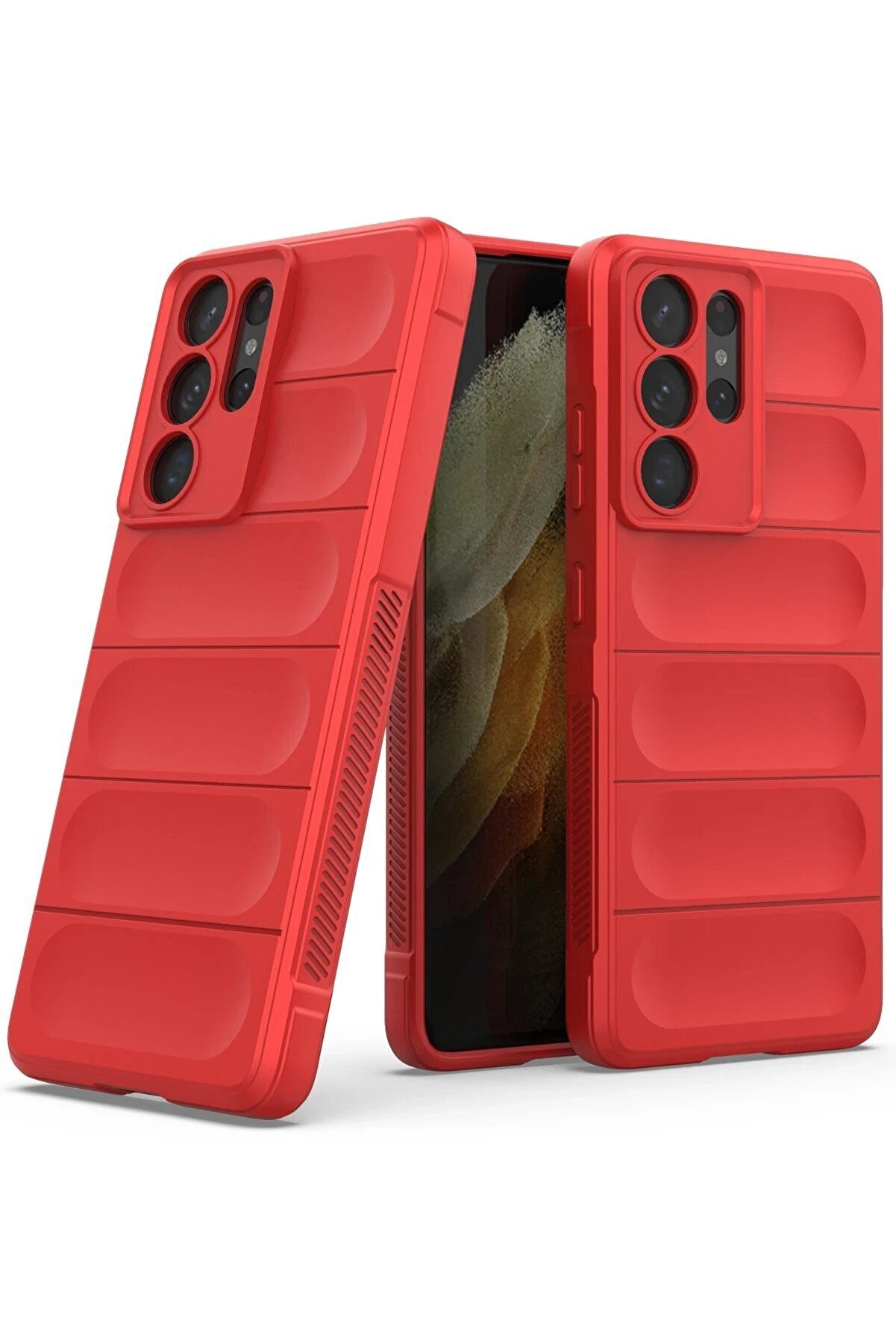 Samsung Galaxy S21 Ultra Kılıf Opti̇mum Si̇li̇kon - Kırmızı - Dropx8407-1789