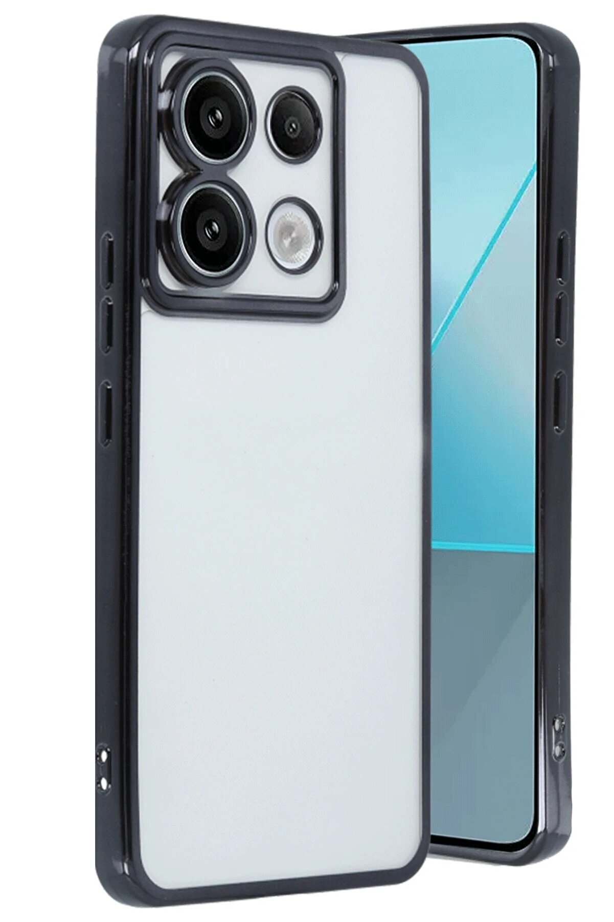 CepteToptan Xiaomi Redmi Note 13 Pro 5G Kılıf Lensli Silikon - Siyah - DROPX4511-4112