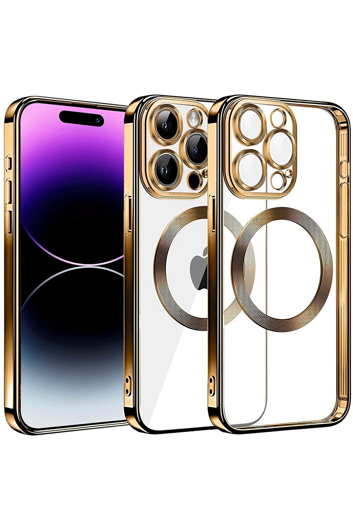 İphone 13 Pro Max Kılıf Slot Si̇li̇kon - Gold - Dropx6015-6447