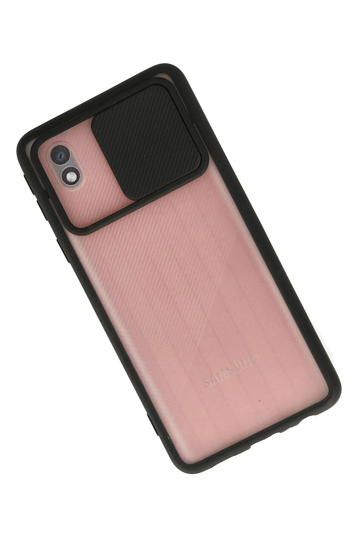 Samsung Galaxy A01 Core Kılıf Palm Buzlu Kamera Sürgülü Si̇li̇kon - Si̇yah - Dropx6153-7391