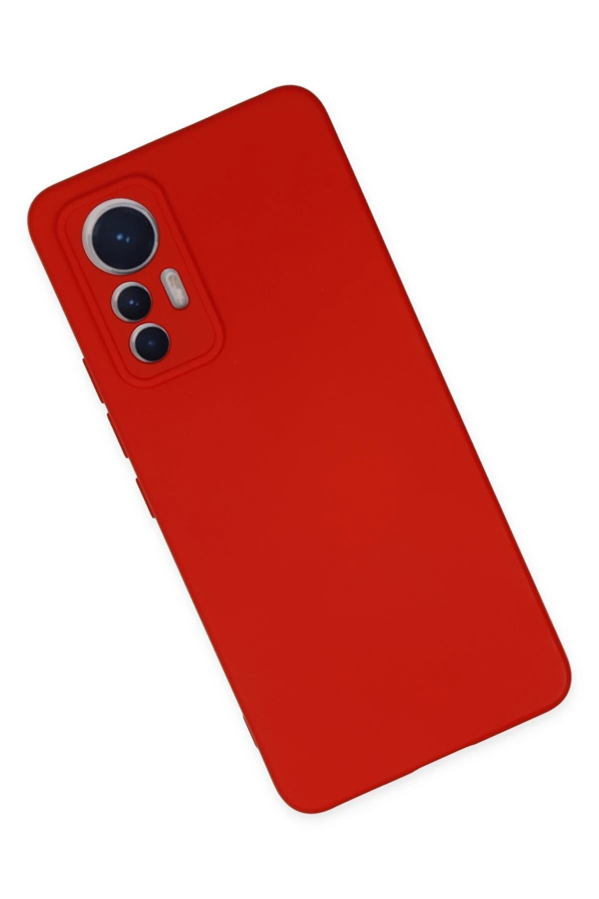 Xi̇aomi̇ Mi̇ 12 Li̇te Kılıf Nano İçi̇ Kadi̇fe Si̇li̇kon - Kırmızı - Dropx7536-1974