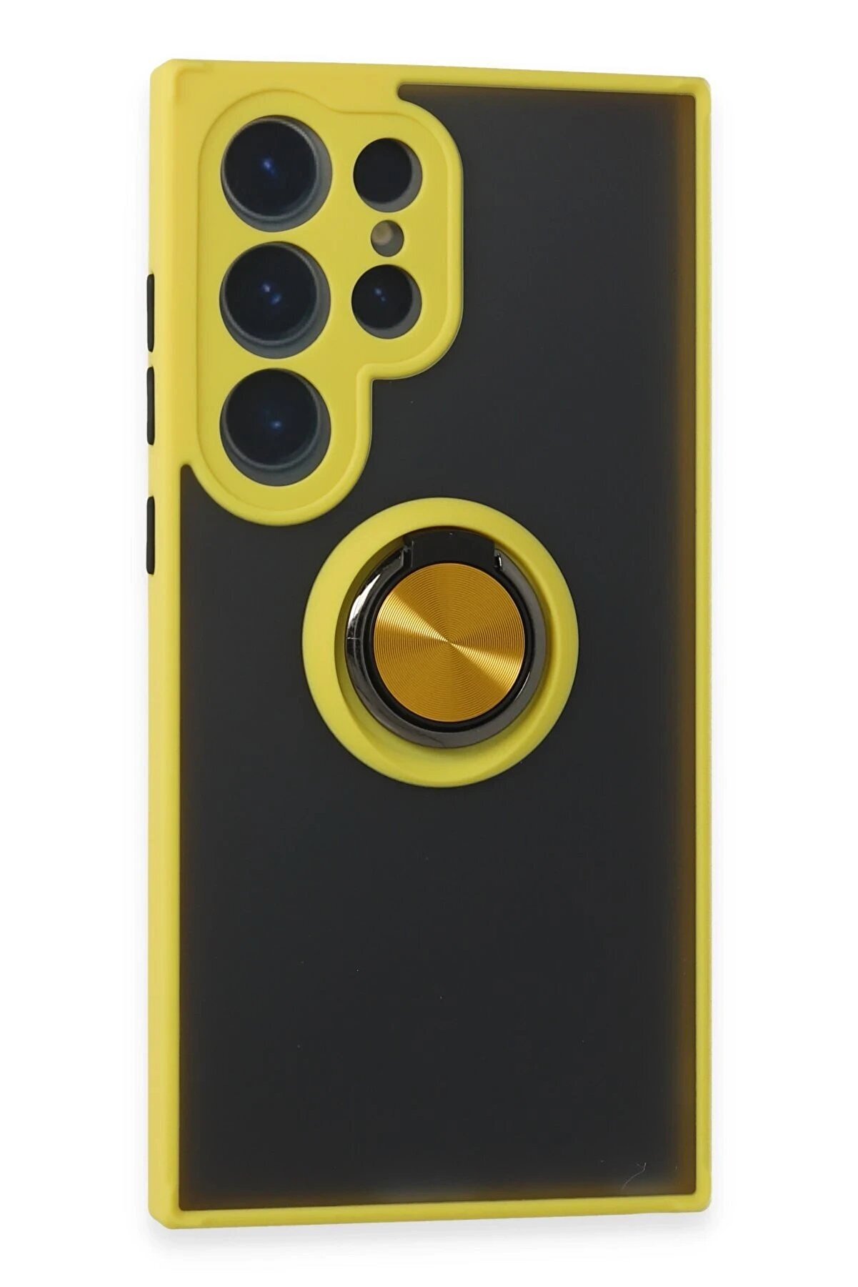 CepteToptan Samsung Galaxy S24 Ultra Kılıf Montreal Y&uuml;z&uuml;kl&uuml; Silikon Kapak - Sarı - DROPX9571-7371