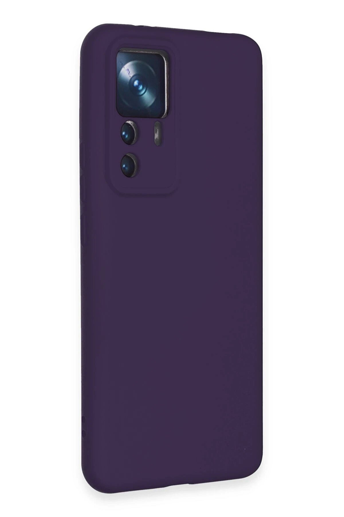 Xi̇aomi̇ Mi̇ 12T Pro Kılıf Nano İçi̇ Kadi̇fe Si̇li̇kon - Mor - Dropx4805-9935