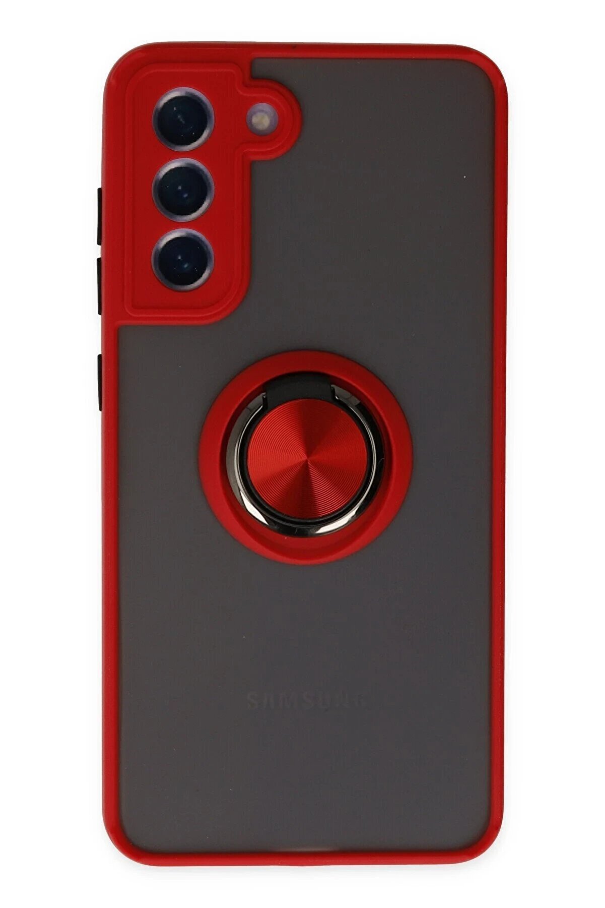 CepteToptan Samsung Galaxy S21 FE Kılıf Montreal Y&uuml;z&uuml;kl&uuml; Silikon Kapak - Kırmızı - DROPX3094-1931