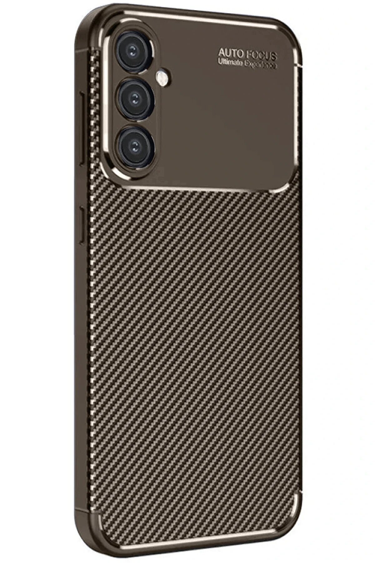 CepteToptan Samsung Galaxy A26 Kılıf Auto Focus Karbon Kapak - Kahverengi - DROPX6940-8981