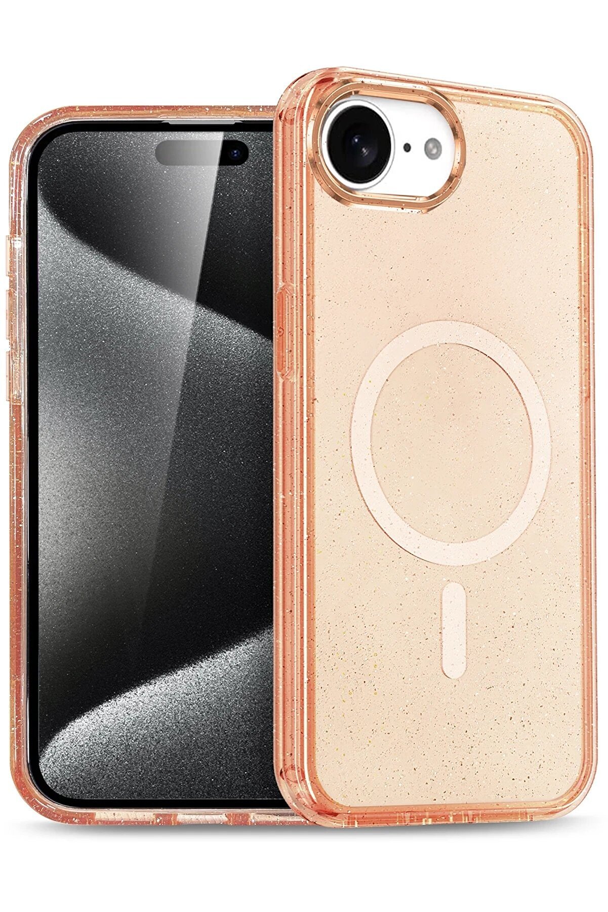 CepteToptan Apple iPhone 16E Star Magsafe Kapak - Turuncu - DROPX4656-9840