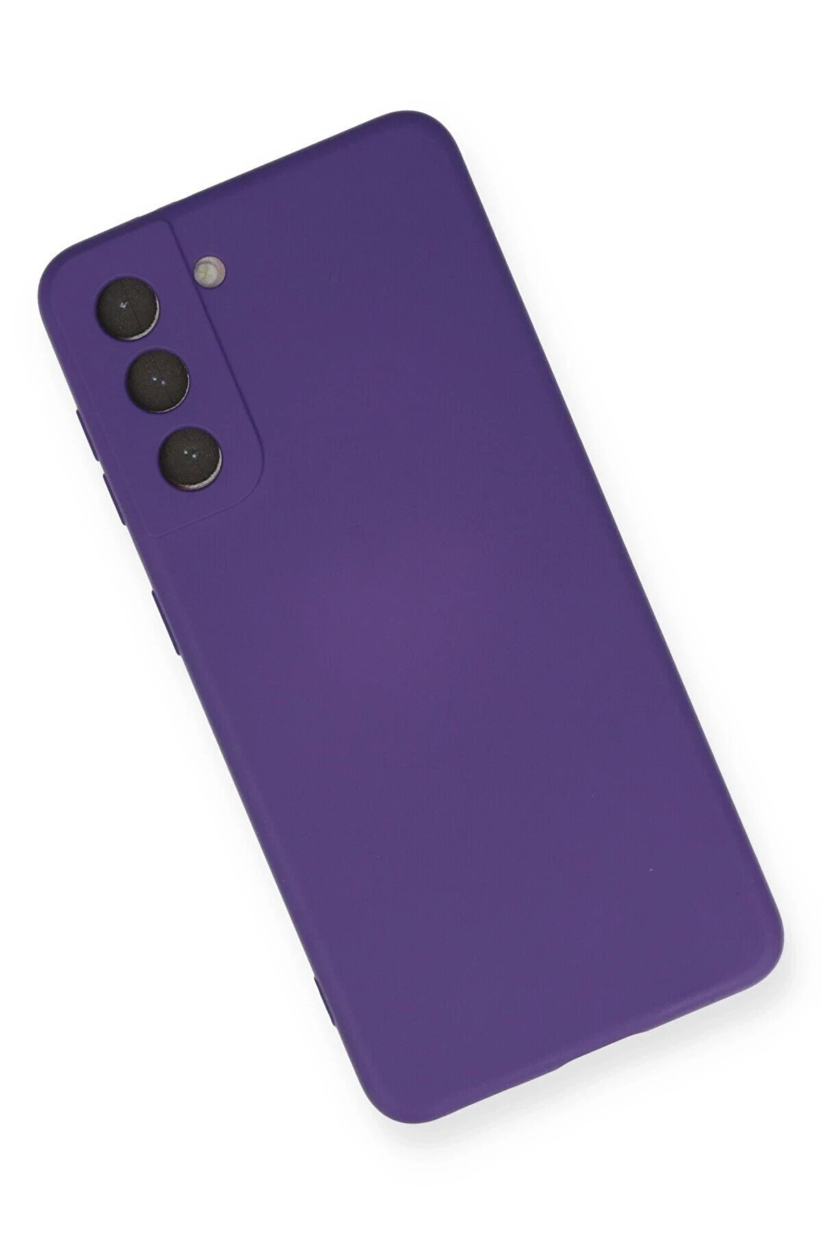 Samsung Galaxy S21 Fe Kılıf Nano İ&ccedil;i̇ Kadi̇fe Si̇li̇kon - Mor - Dropx9656-1934