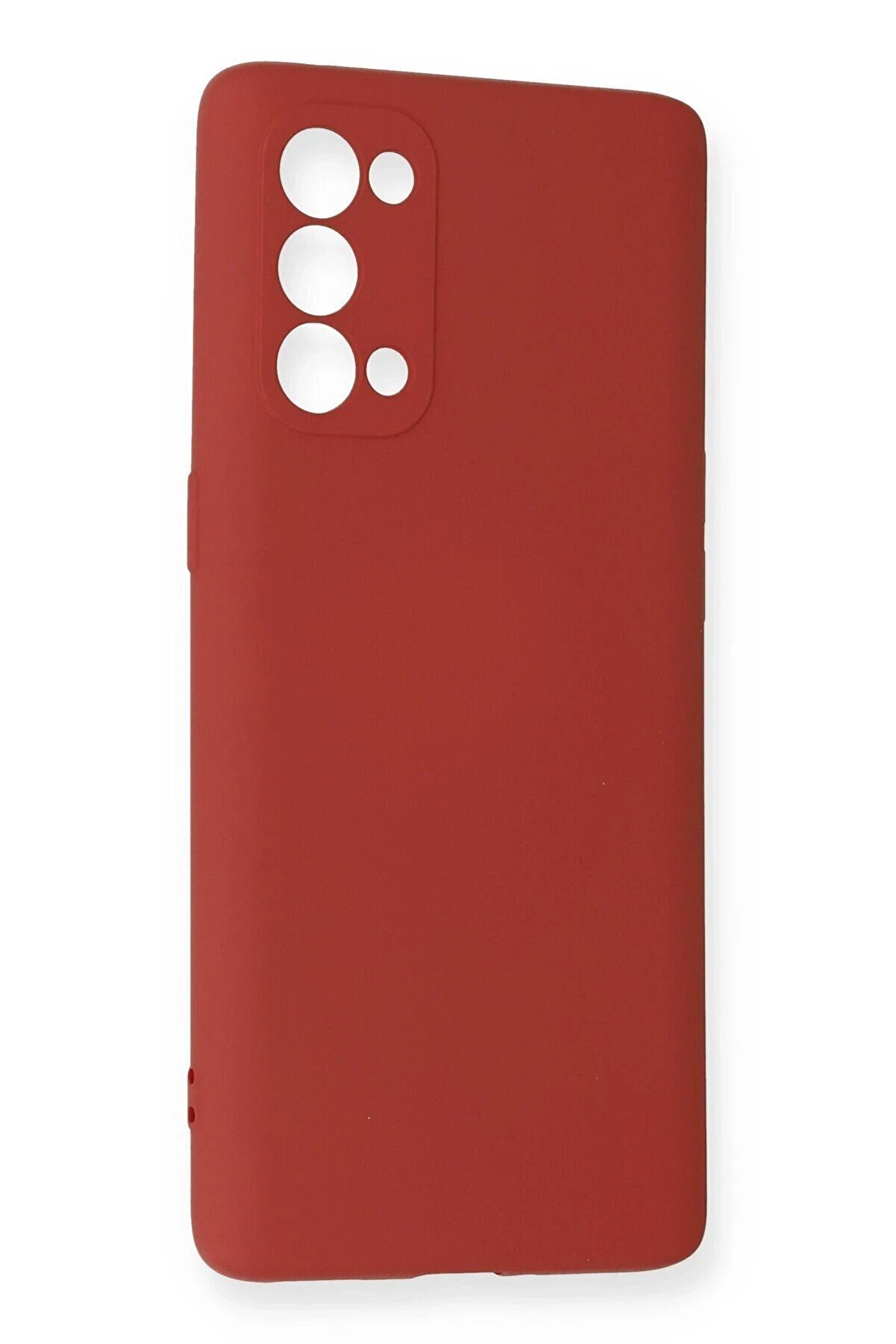 Oppo Reno 5 Pro Kılıf Nano İ&ccedil;i̇ Kadi̇fe Si̇li̇kon - Ki̇remi̇t - Dropx9616-8476