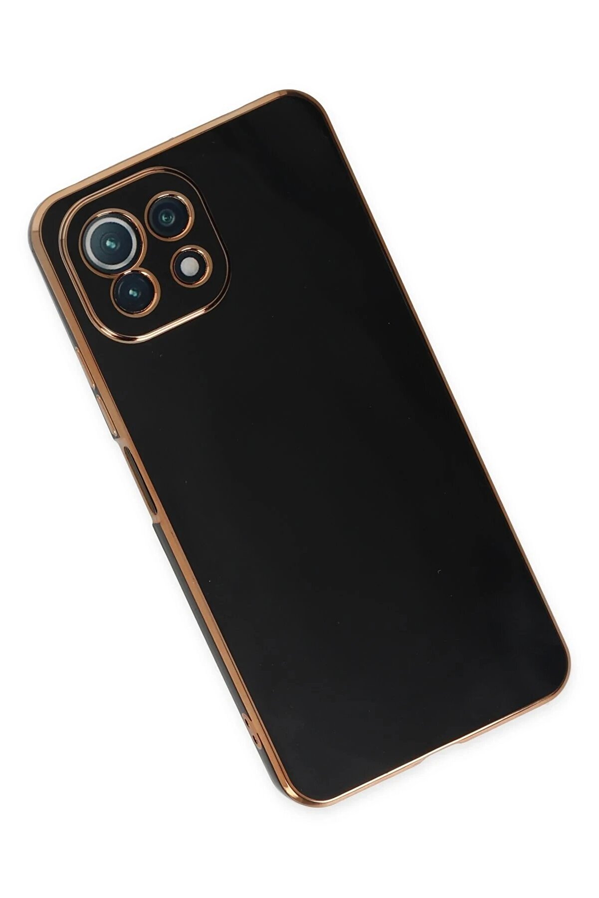 Xi̇aomi̇ Mi̇ 11 Li̇te Kılıf Volet Si̇li̇kon - Si̇yah - Dropx5504-8372