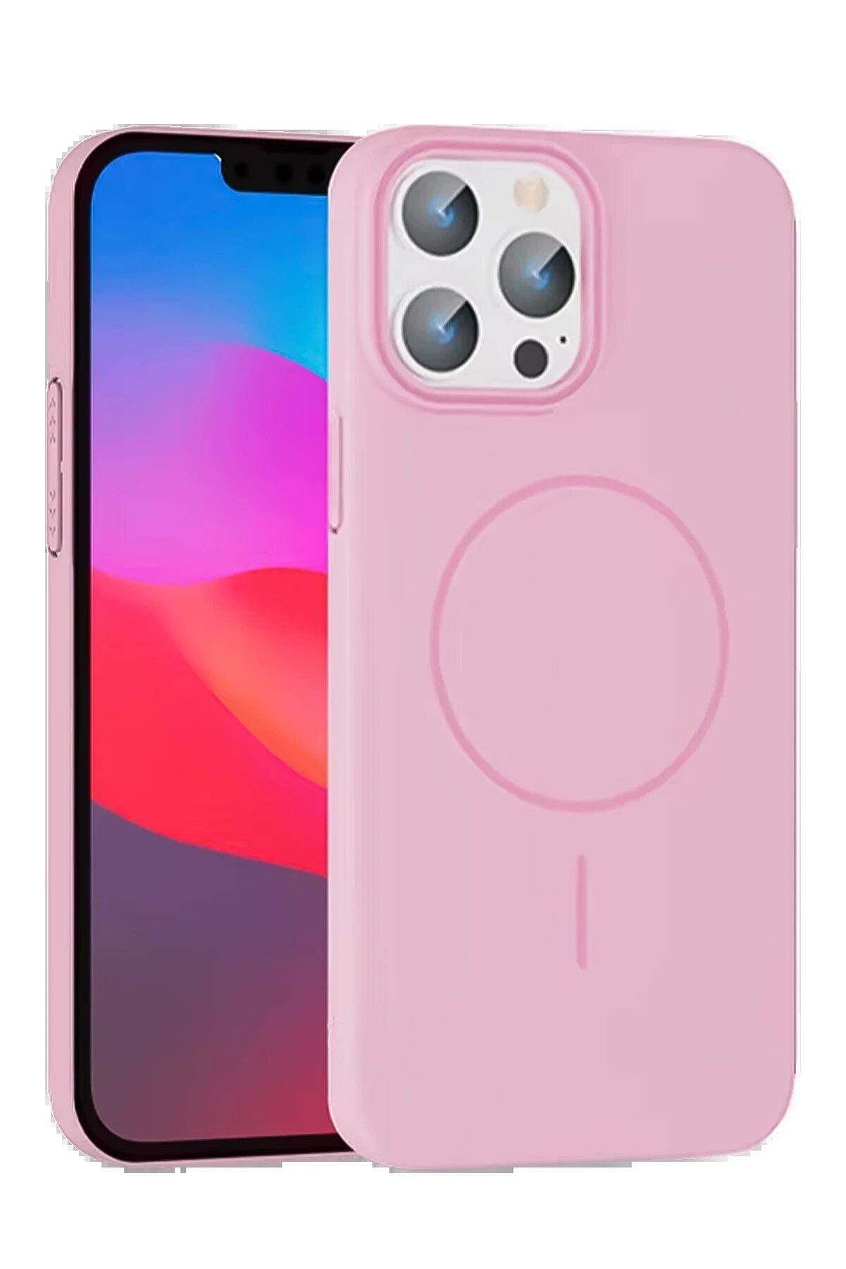 CepteToptan iPhone 15 Pro Max Broş Magsafe Kapak - Pembe - DROPX4813-8505