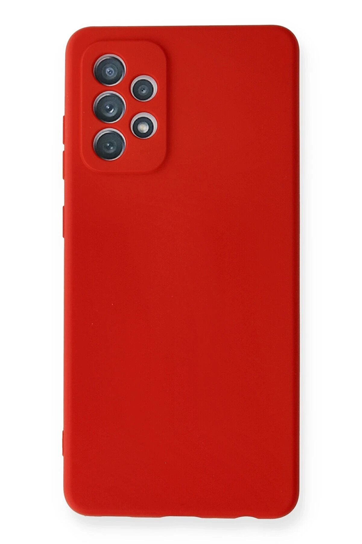 CepteToptan Samsung Galaxy A72 Kılıf Nano i&ccedil;i Kadife Silikon - Kırmızı - DROPX1281-5560