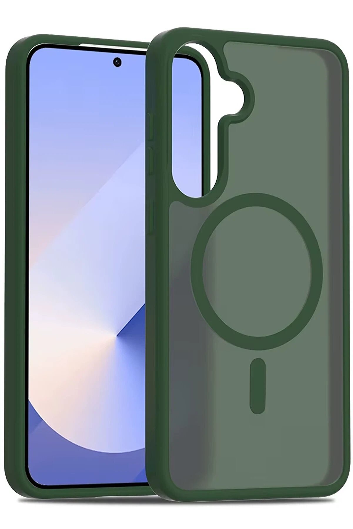 CepteToptan Samsung Galaxy S25 Plus Jota Magsafe Kapak - Koyu Yeşil - DROPX5057-9351