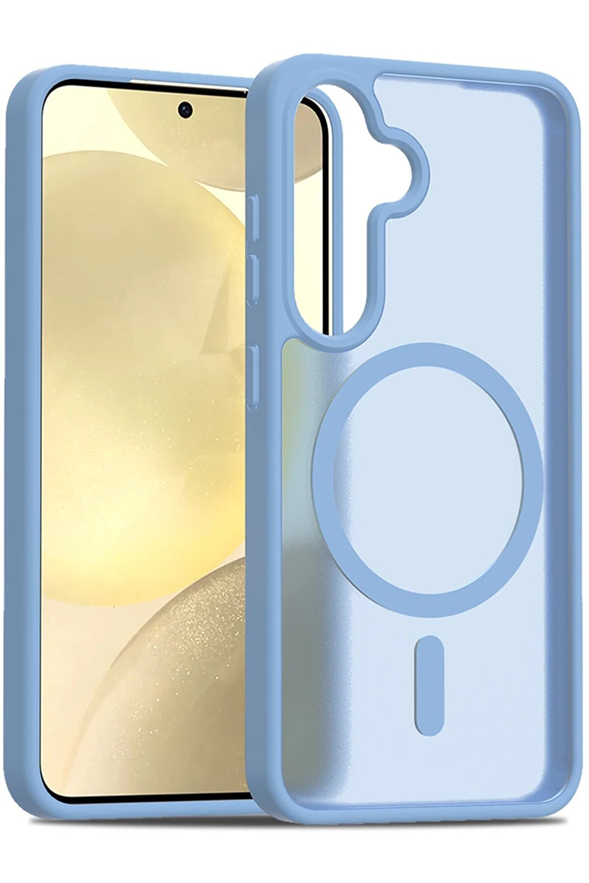 CepteToptan Samsung Galaxy S25 Jota Magsafe Kapak - A&ccedil;ık Mavi - DROPX8877-2810