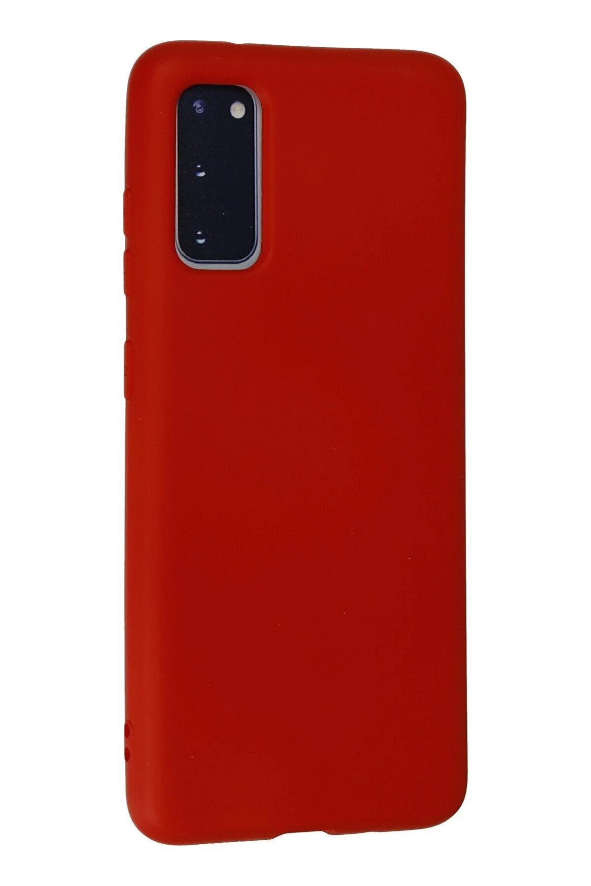 Samsung Galaxy S20 Kılıf Nano İ&ccedil;i̇ Kadi̇fe Si̇li̇kon - Kırmızı - Dropx8062-7343