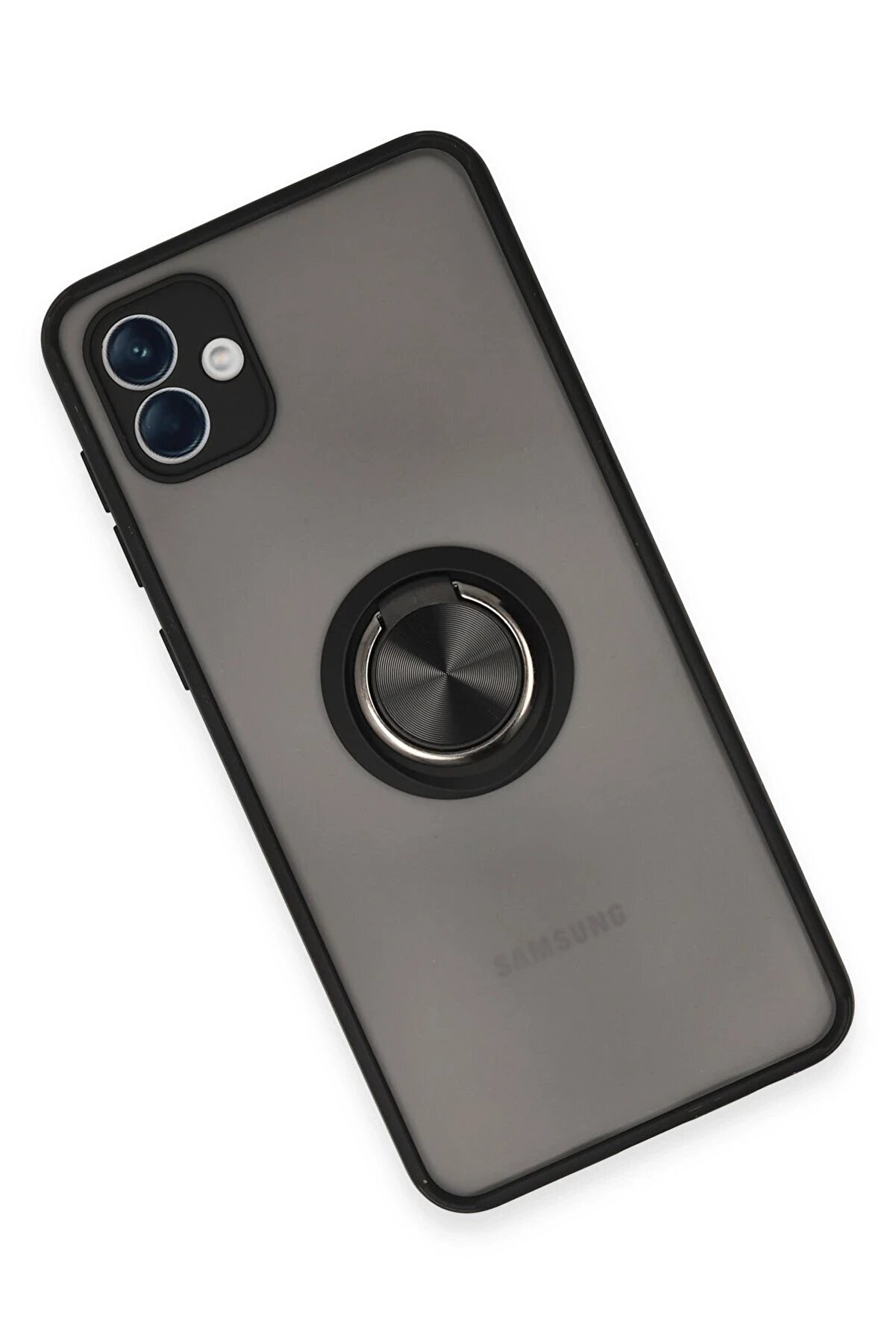 Samsung Galaxy A04 Kılıf Montreal Y&uuml;z&uuml;kl&uuml; Si̇li̇kon Kapak - Si̇yah - Brh024453-7275