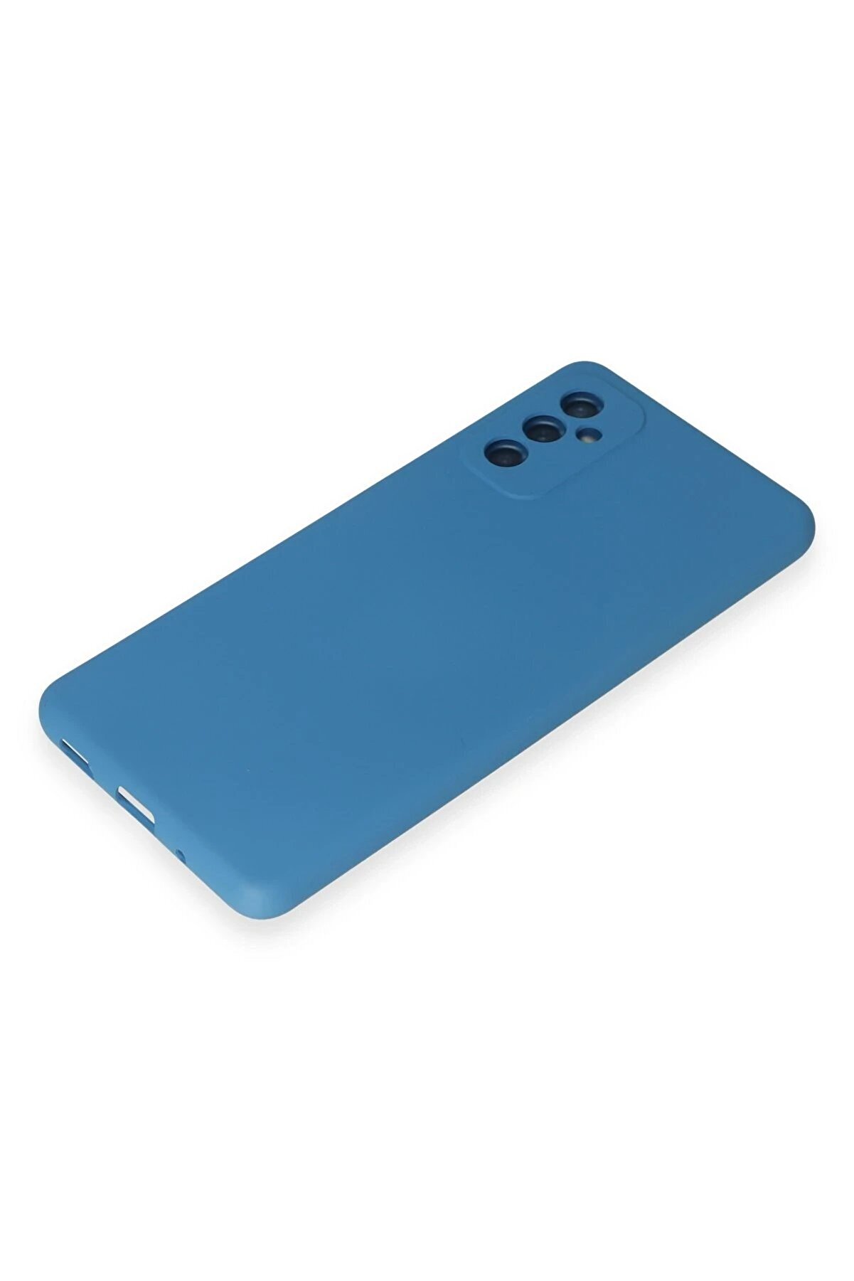 Samsung Galaxy M52 5G Kılıf Nano İçi̇ Kadi̇fe Si̇li̇kon - Mavi̇ - Dropx9843-4711