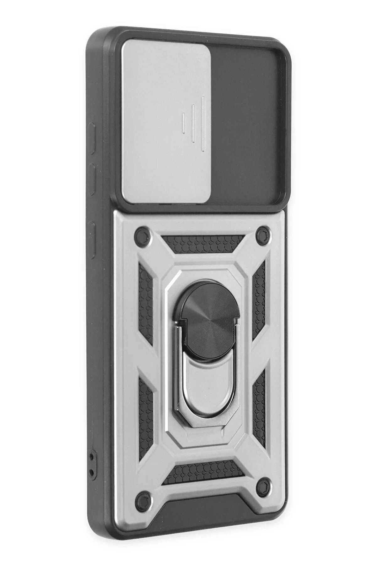 Samsung Galaxy S20 Fe Kılıf Pars Lens Yüzüklü Si̇li̇kon - Gümüş - Dropx4494-5867