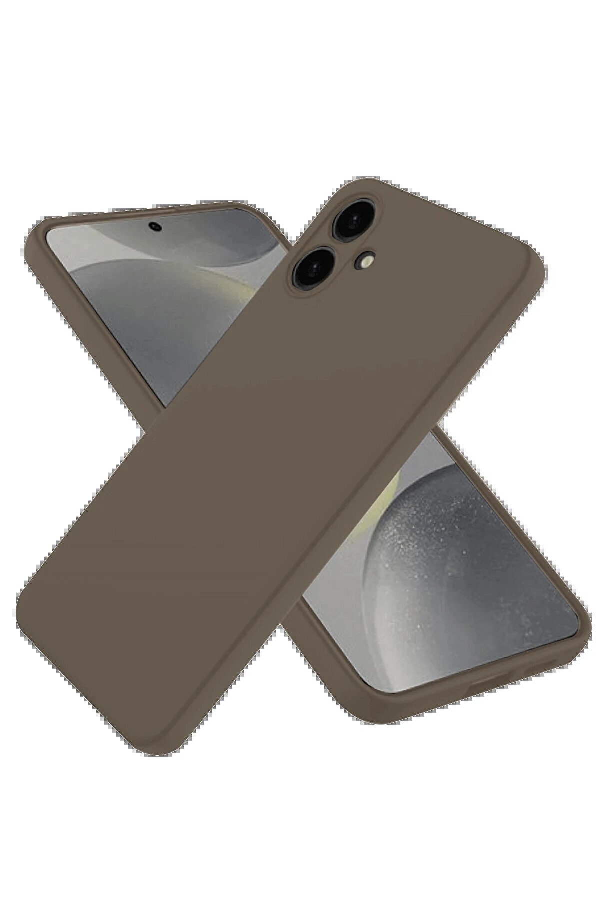 CepteToptan Samsung Galaxy A06 Kılıf First Silikon - Kahverengi - DROPX9700-9951