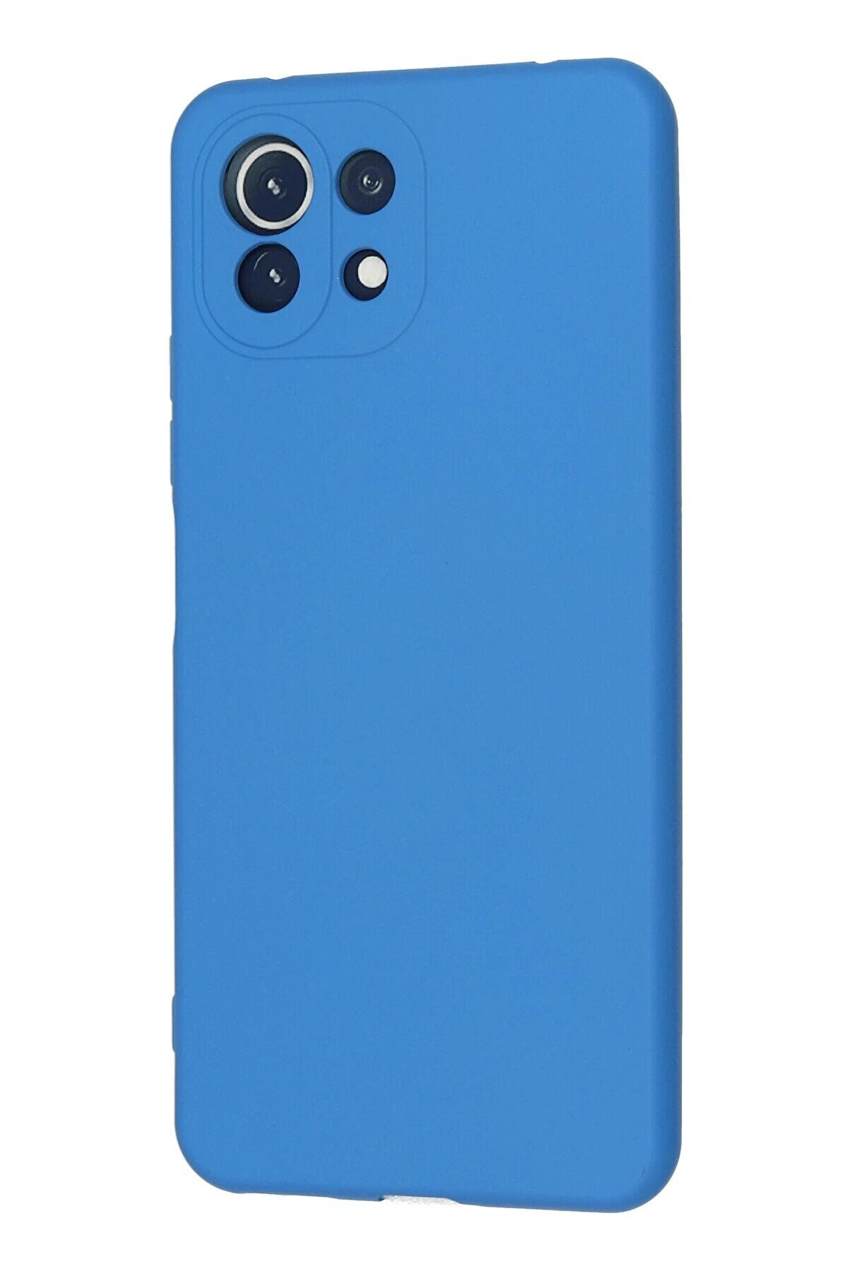 Xi̇aomi̇ Mi̇ 11 Li̇te Kılıf Nano İçi̇ Kadi̇fe Si̇li̇kon - Mavi̇ - Dropx7390-8819