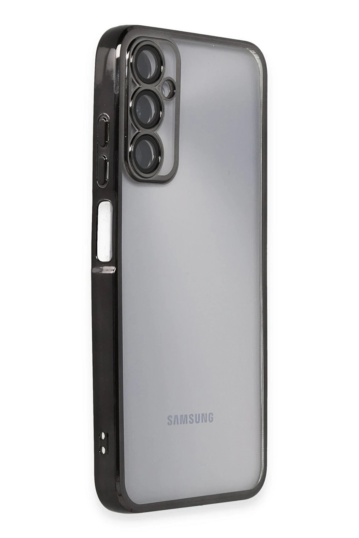 Samsung Galaxy A05S Kılıf Lensli̇ Si̇li̇kon - Si̇yah - Dropx5154-4342