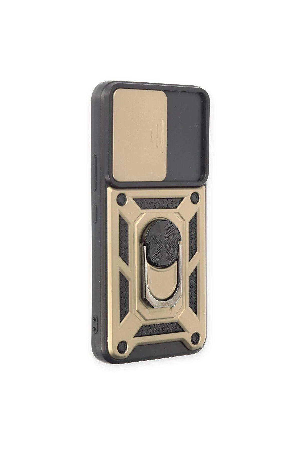 Samsung Galaxy S23 Fe Kılıf Pars Lens Yüzüklü Si̇li̇kon - Gold - Dropx7393-1577