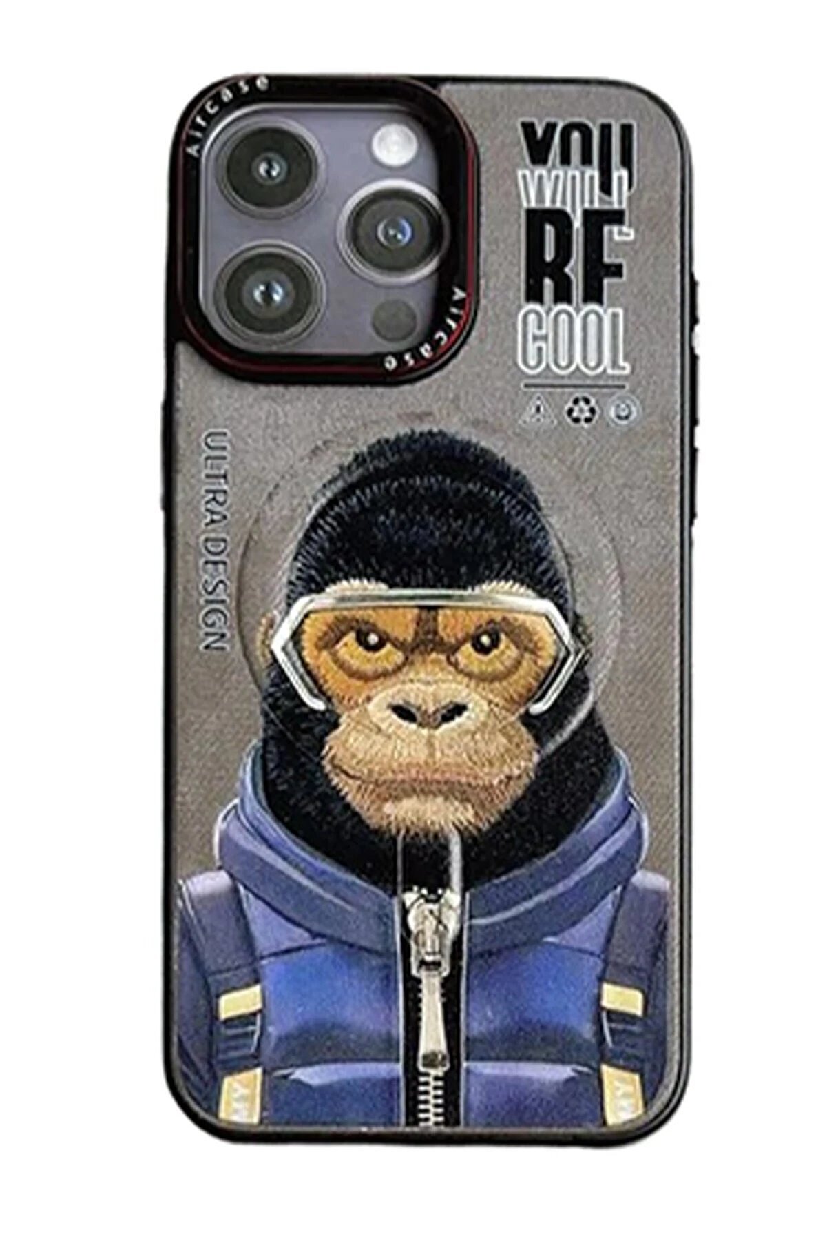 CepteToptan iPhone 14 Pro Max Fun Magsafe Kapak - Natural Grey - DROPX4437-8948