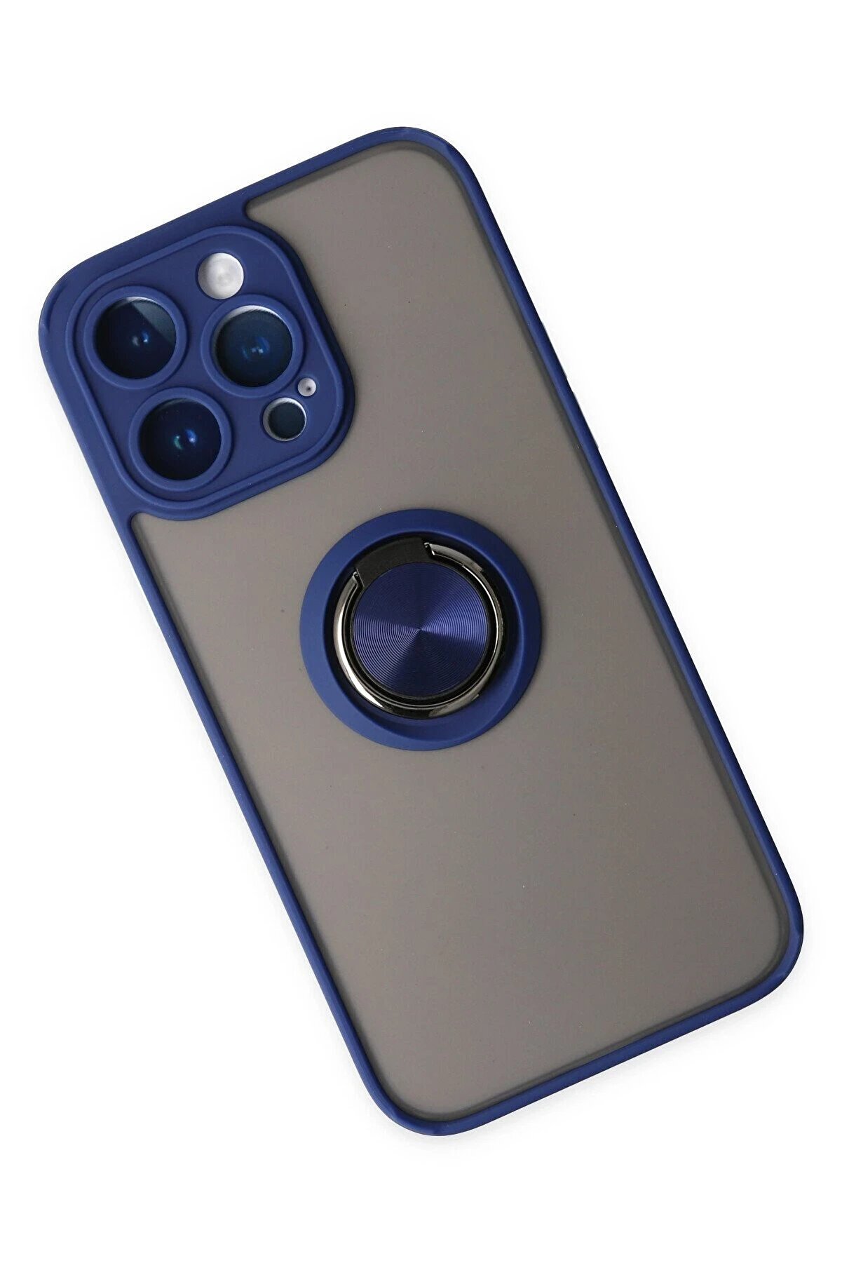 İphone 14 Pro Kılıf Montreal Y&uuml;z&uuml;kl&uuml; Si̇li̇kon Kapak - Laci̇vert - Dropx9401-7710