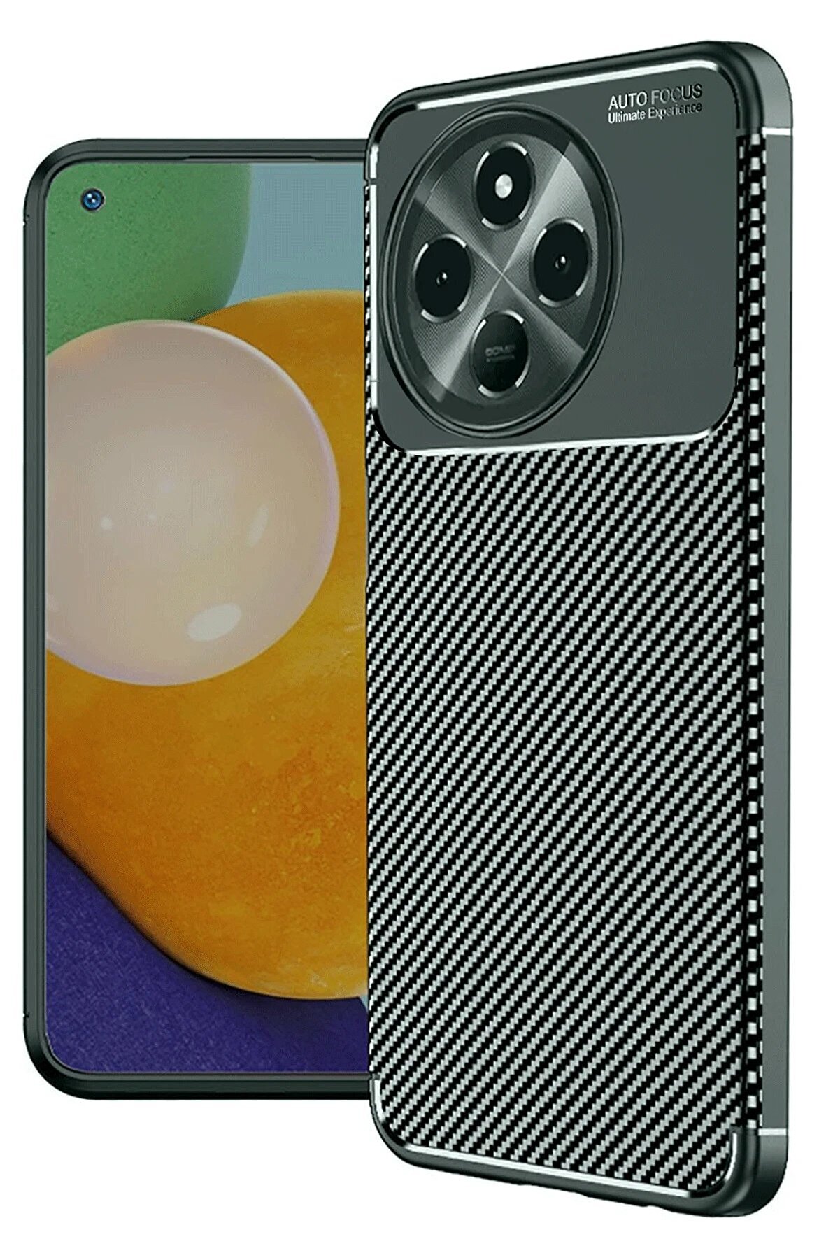 CepteToptan Tecno Spark 30 Pro Kılıf Auto Focus Karbon Kapak - Koyu Yeşil - DROPX4934-1107