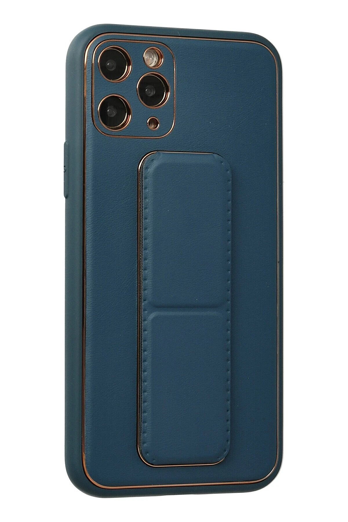 İphone 11 Pro Kılıf Coco Deri̇ Standlı Kapak - Mavi̇ - Dropx9801-6758