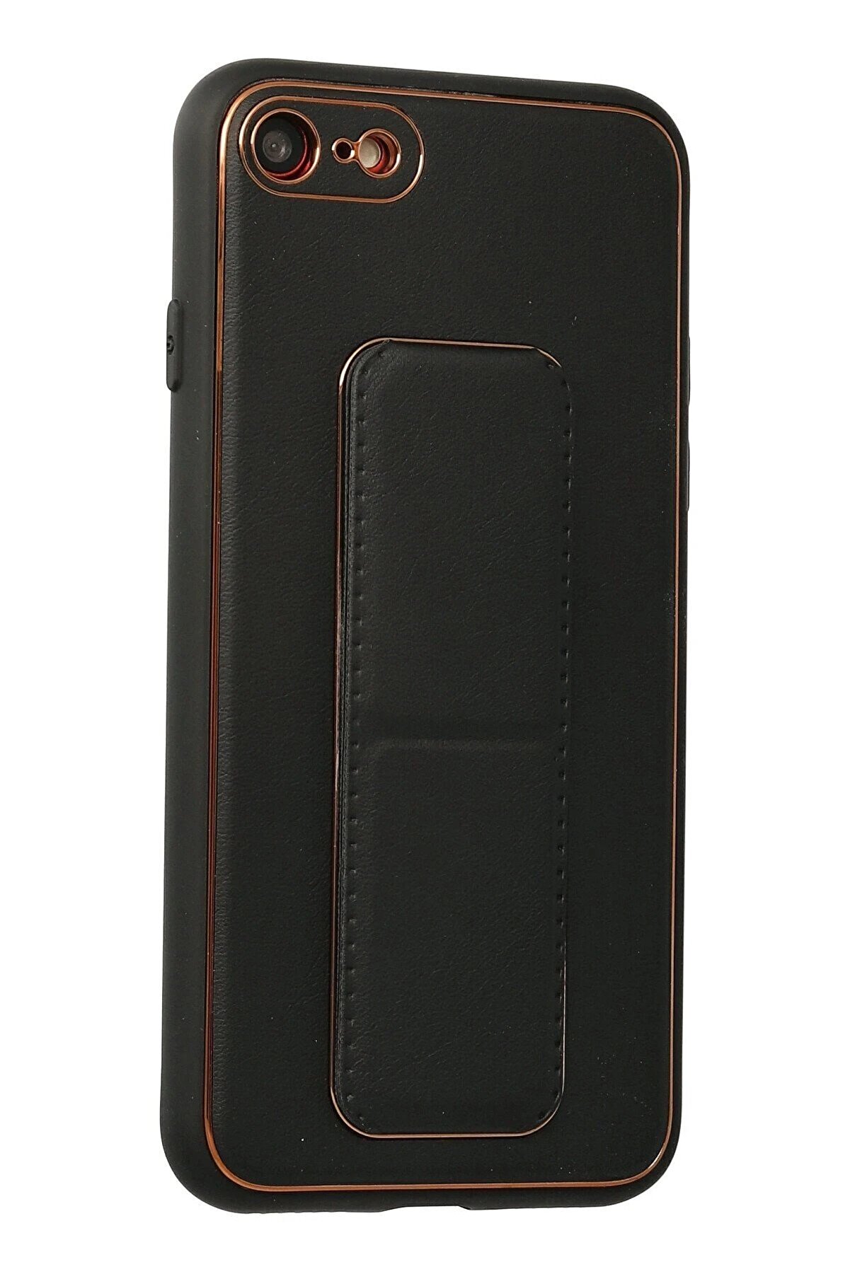 İphone 7 Kılıf Coco Deri̇ Standlı Kapak - Si̇yah - Dropx4030-2899