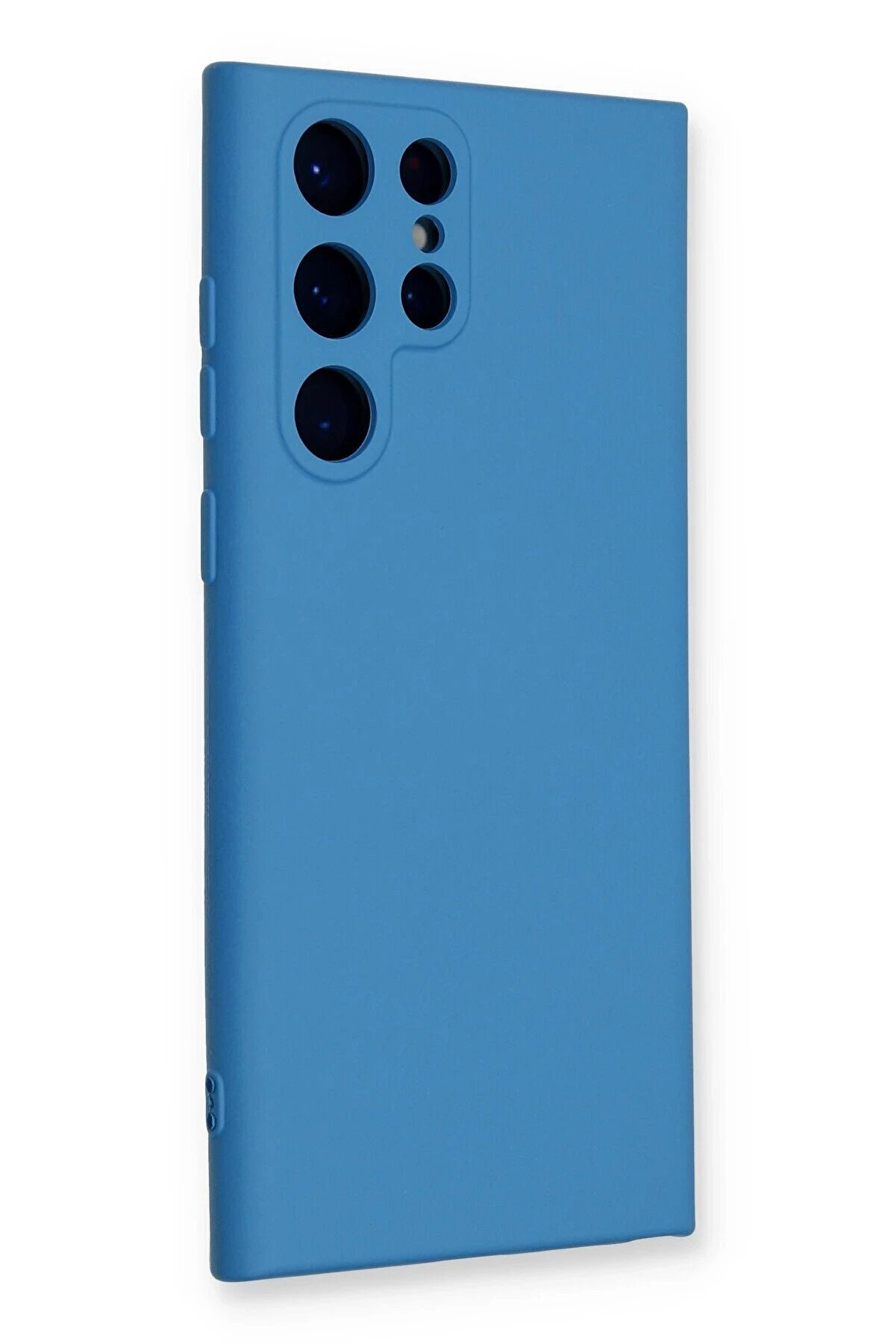 Samsung Galaxy S23 Ultra Kılıf Nano İ&ccedil;i̇ Kadi̇fe Si̇li̇kon - Mavi̇ - Dropx4062-6470