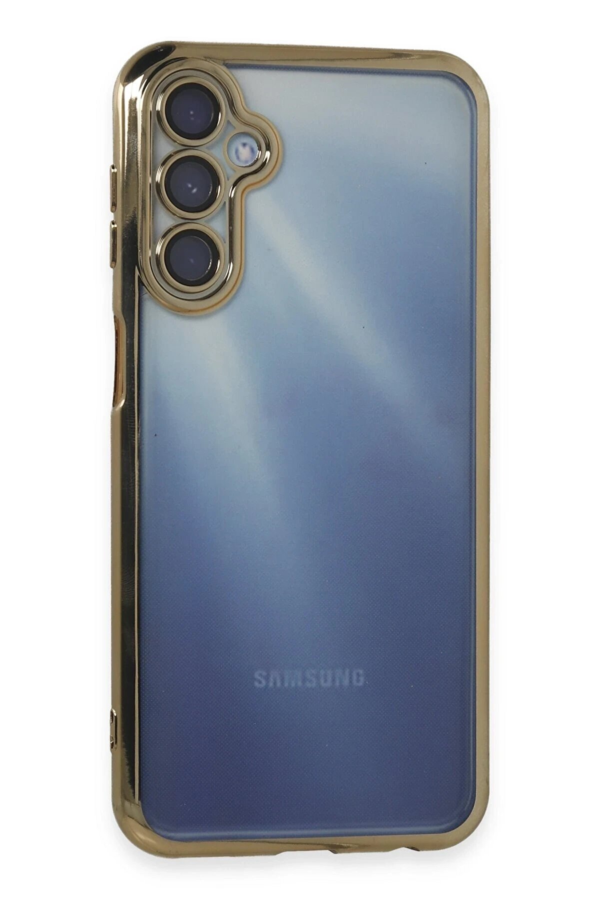 CepteToptan Samsung Galaxy A55 5G Kılıf Lensli Silikon - Gold - DROPX1808-3565