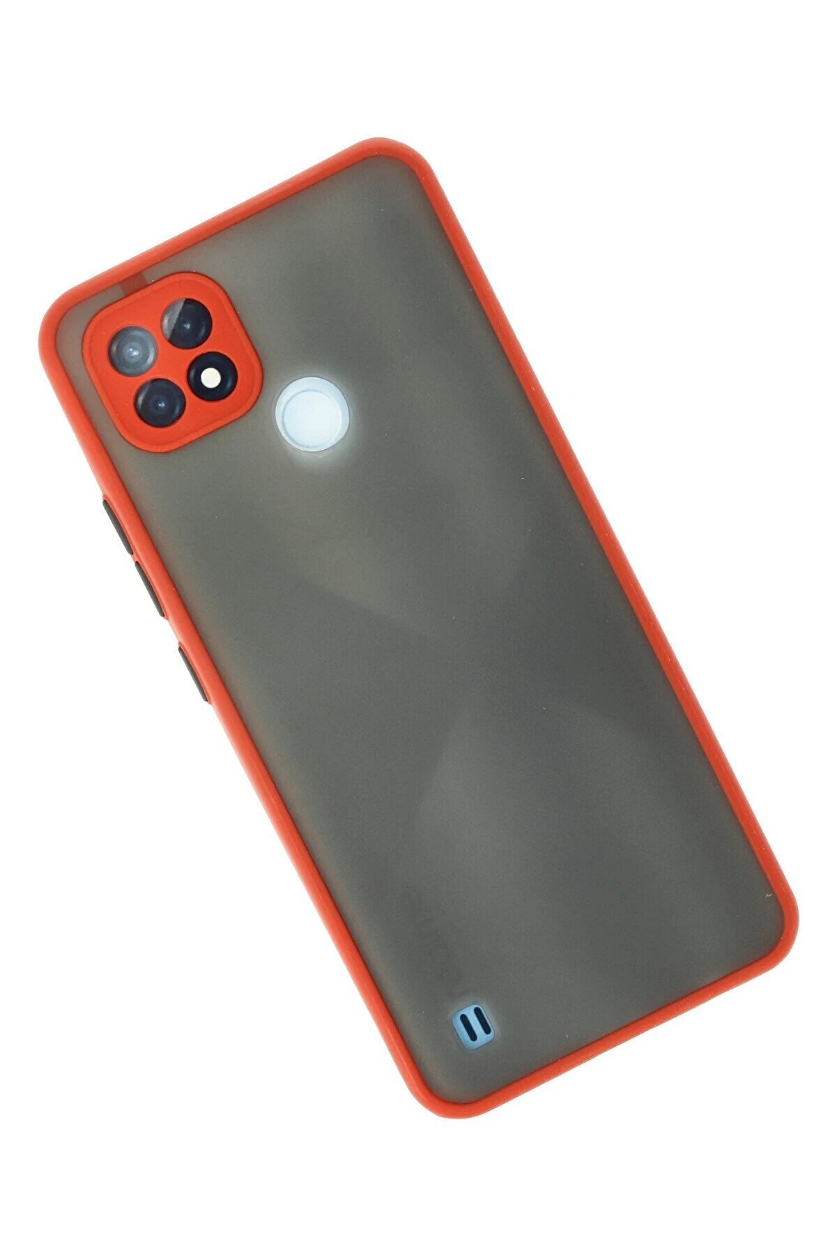 Realme C21 Kılıf Montreal Si̇li̇kon Kapak - Kırmızı - Dropx5989-3834