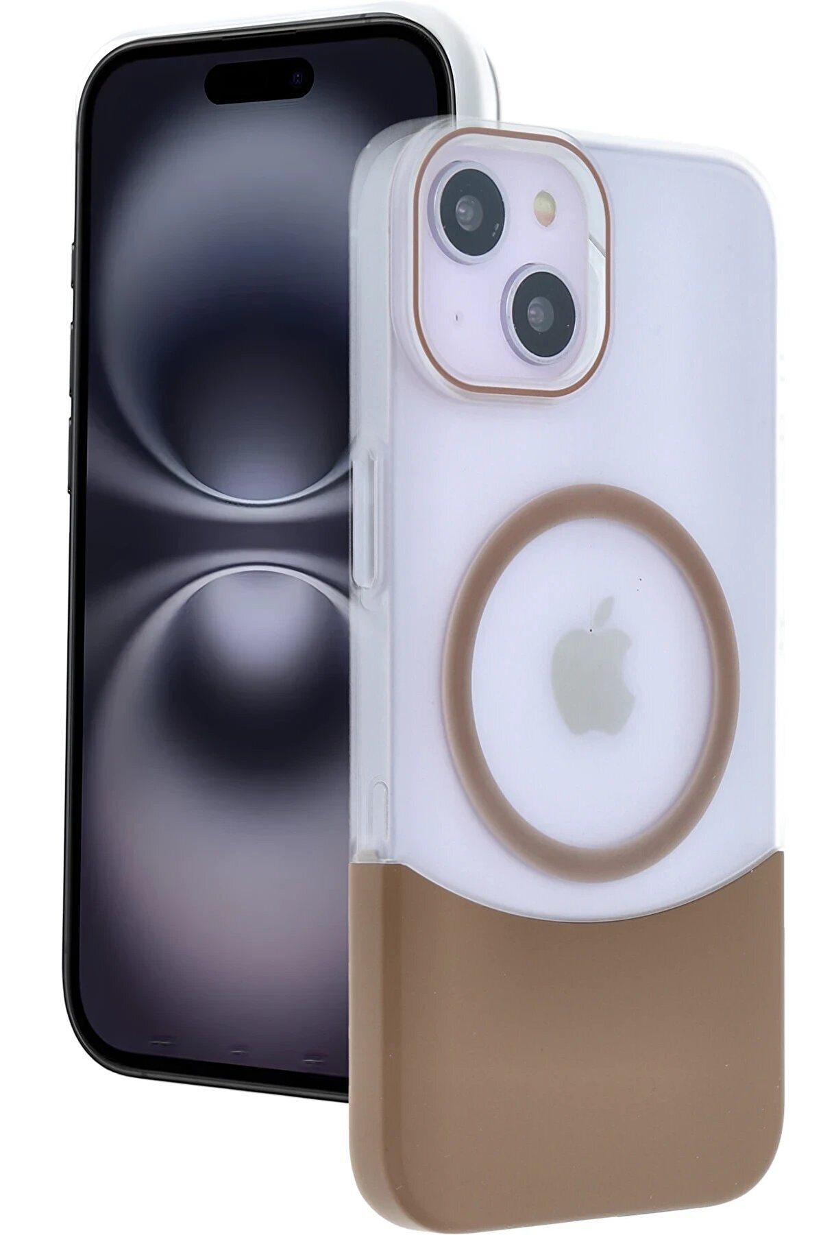 CepteToptan Apple iPhone 15 Velar Magsafe Kapak - Çöl Titanyum - DROPX1241-6433