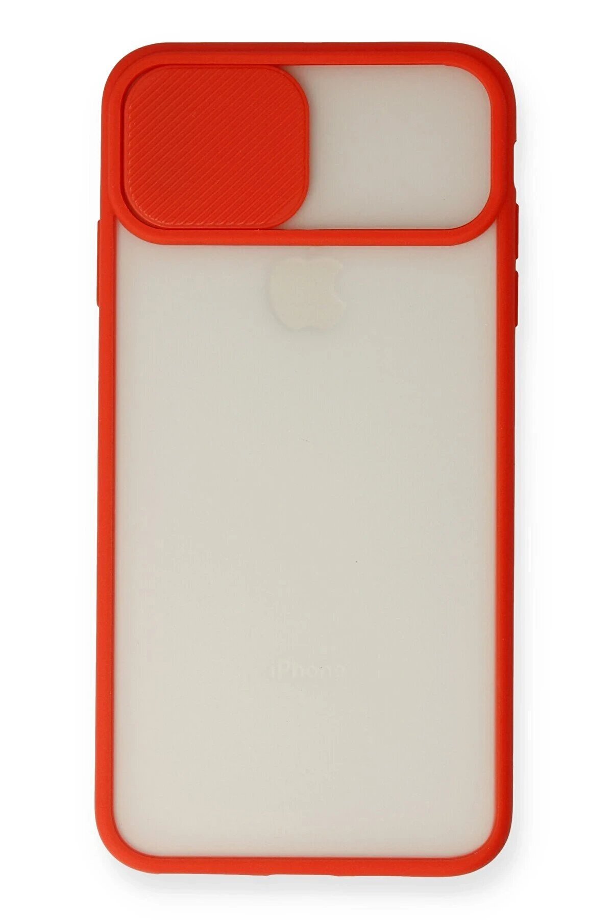 İphone Xs Max Kılıf Palm Buzlu Kamera S&uuml;rg&uuml;l&uuml; Si̇li̇kon - Kırmızı - Dropx6029-9246