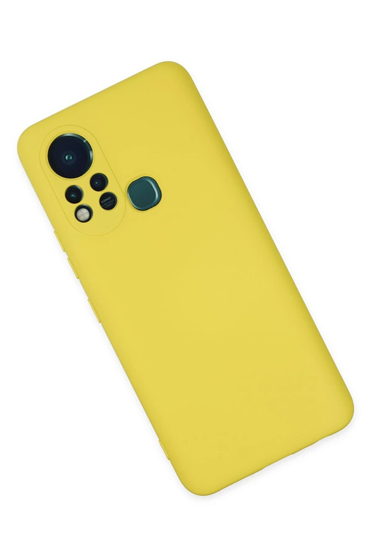 İnfi̇ni̇x Hot 11S Kılıf Nano İçi̇ Kadi̇fe Si̇li̇kon - Sarı - Dropx2913-7181