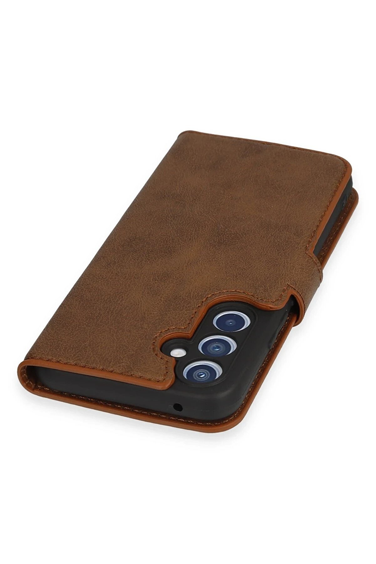 Samsung Galaxy A54 5G Kılıf Trend S Plus Kapaklı Kılıf - Taba - Dropx9173-6071