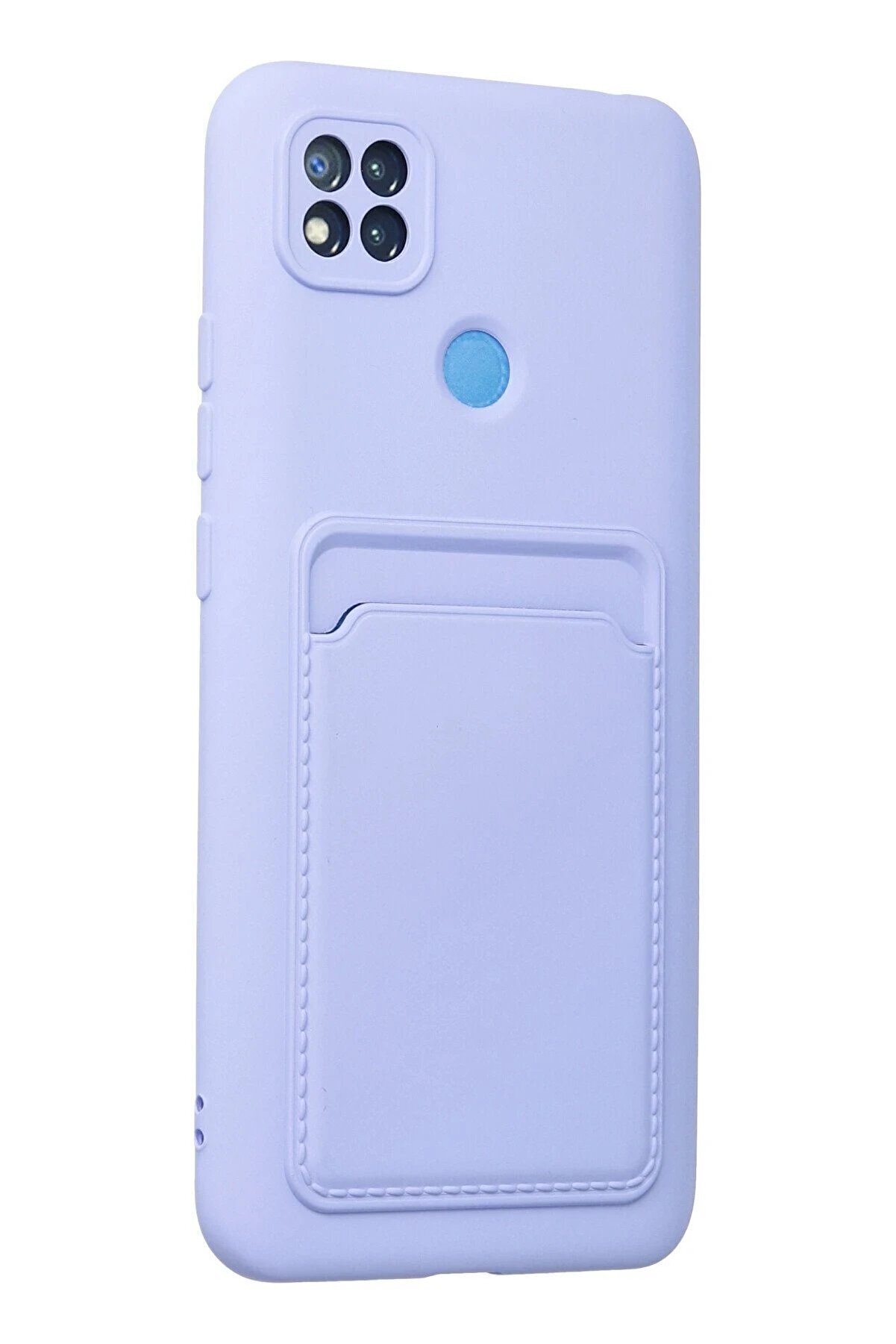 Xi̇aomi̇ Redmi̇ 9C Kılıf Kelvi̇n Kartvi̇zi̇tli̇ Si̇li̇kon - Li̇la - Dropx5203-4747