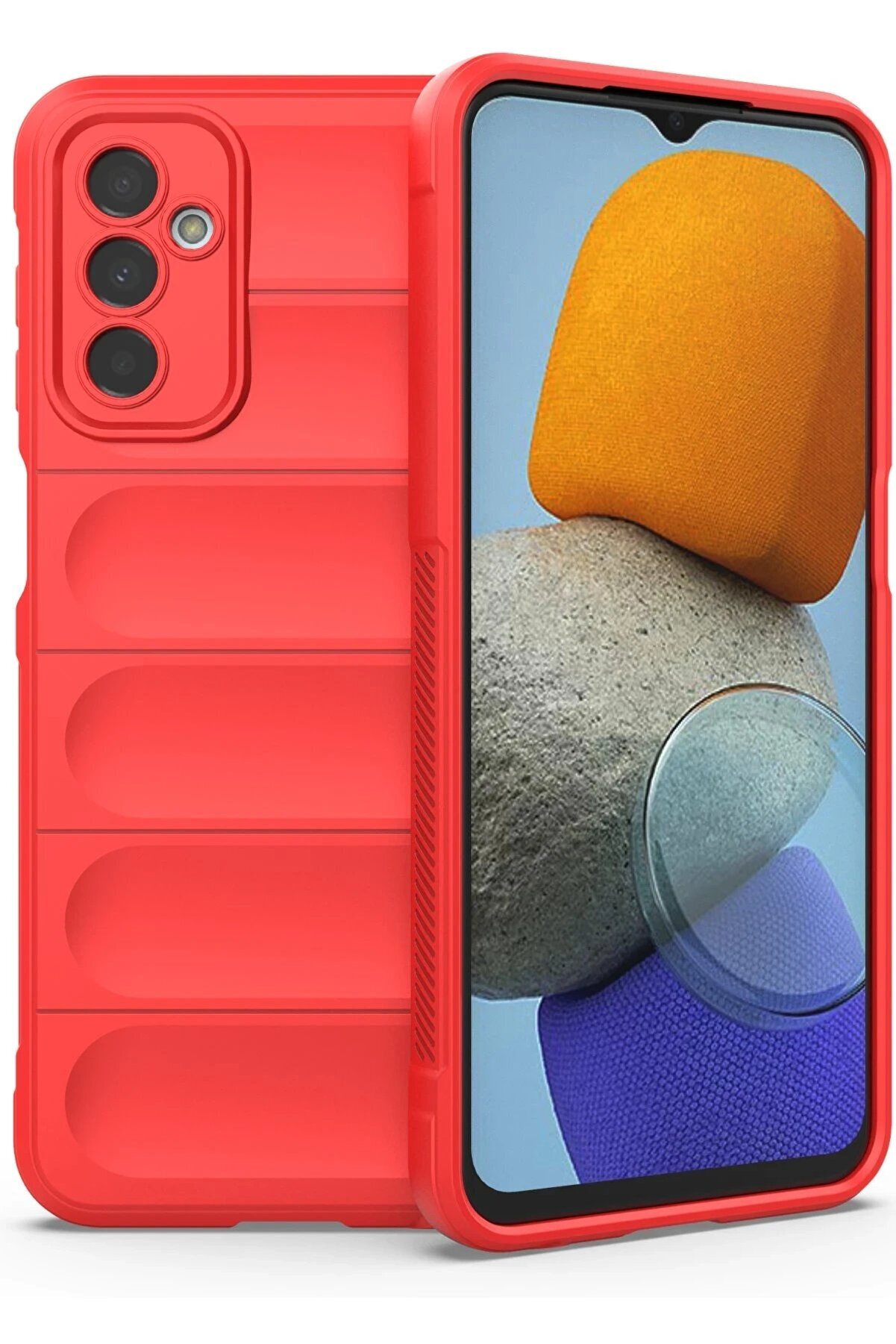 CepteToptan Samsung Galaxy M23 Kılıf Optimum Silikon - Kırmızı - DROPX7114-8588