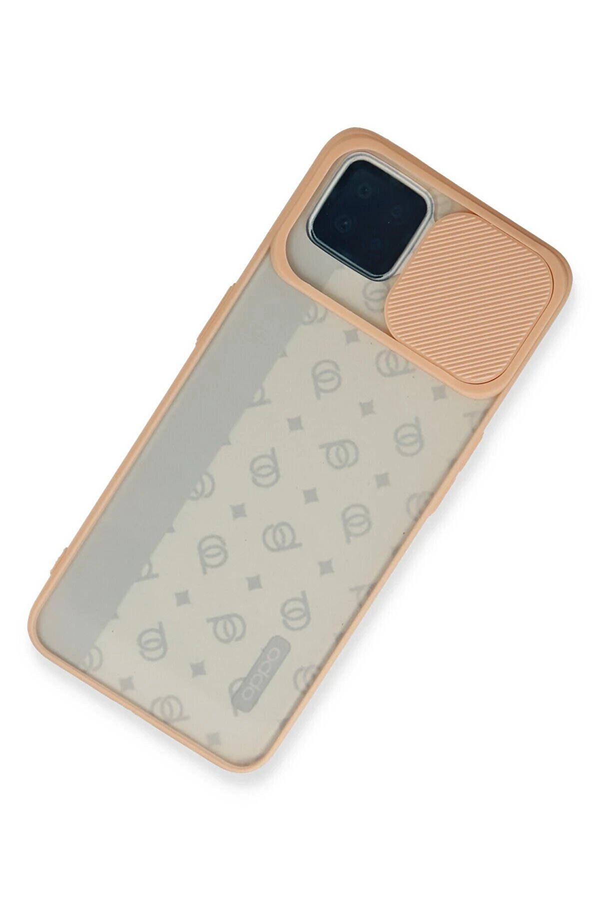 Oppo Reno 4 Li̇te Kılıf Palm Buzlu Kamera Sürgülü Si̇li̇kon - Pembe - Dropx2967-9641