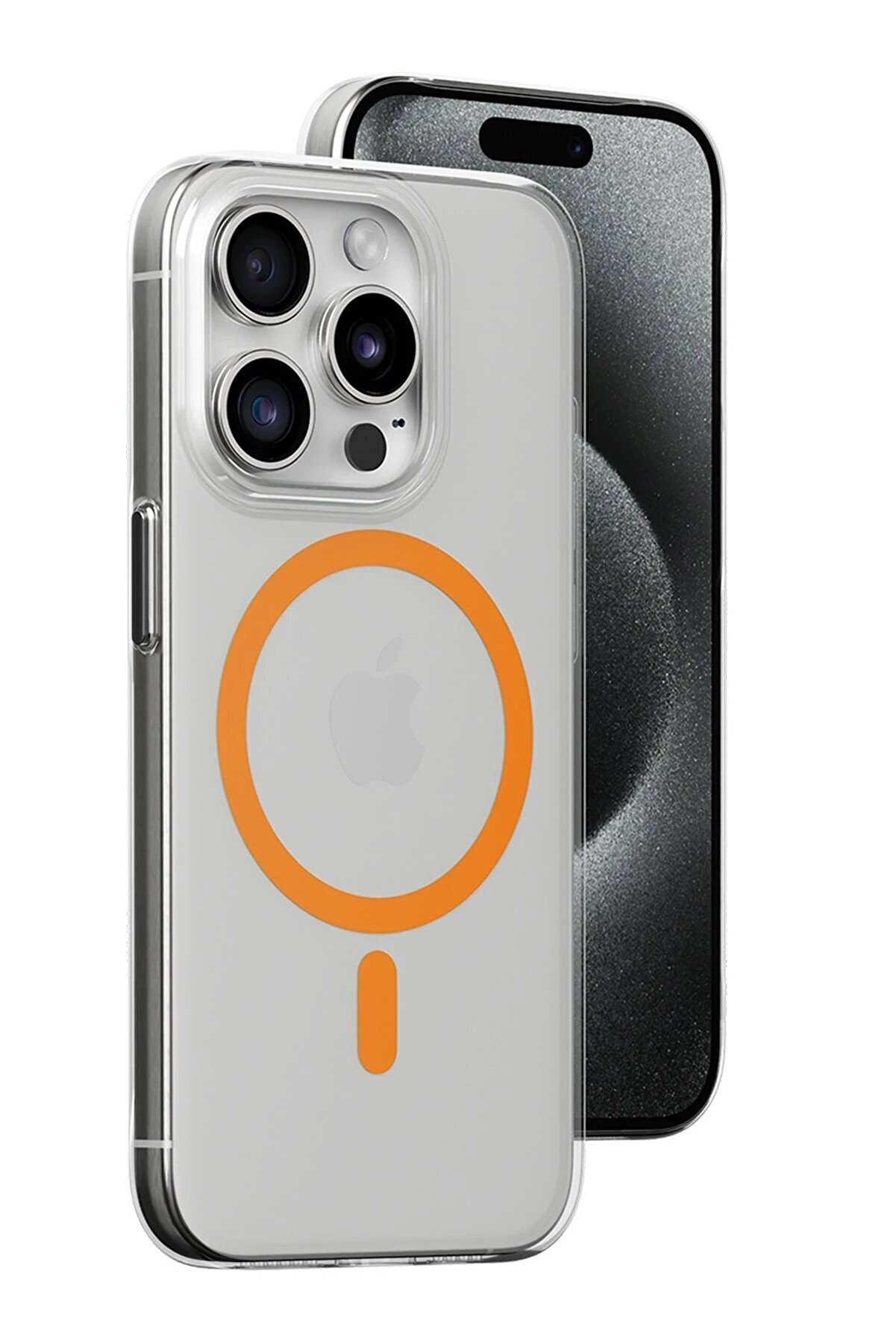 CepteToptan iPhone 14 Pro Max Kılıf Bubble Magsafe Kapak - Turuncu - DROPX4214-8333
