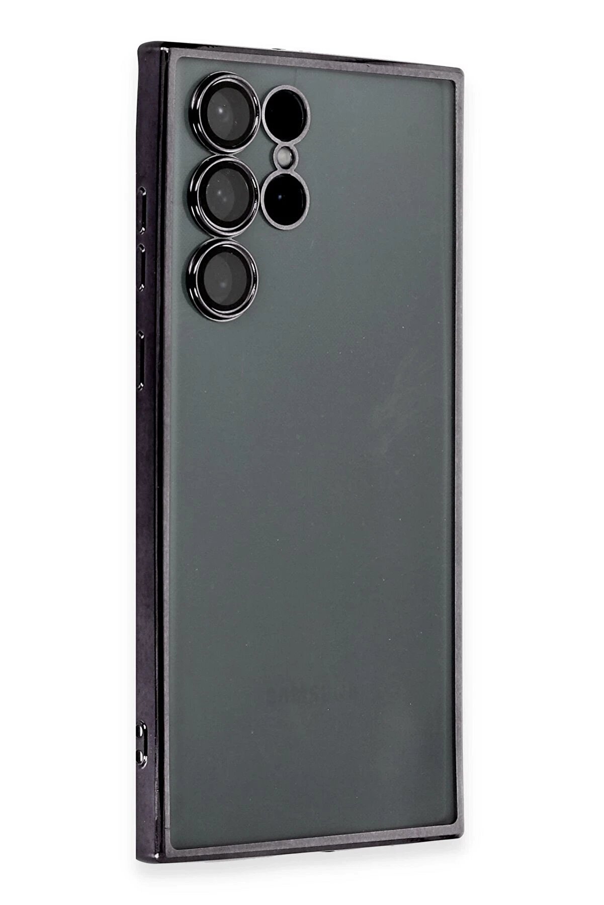 CepteToptan Samsung Galaxy S22 Ultra Kılıf Lensli Silikon - Siyah - DROPX9147-4095