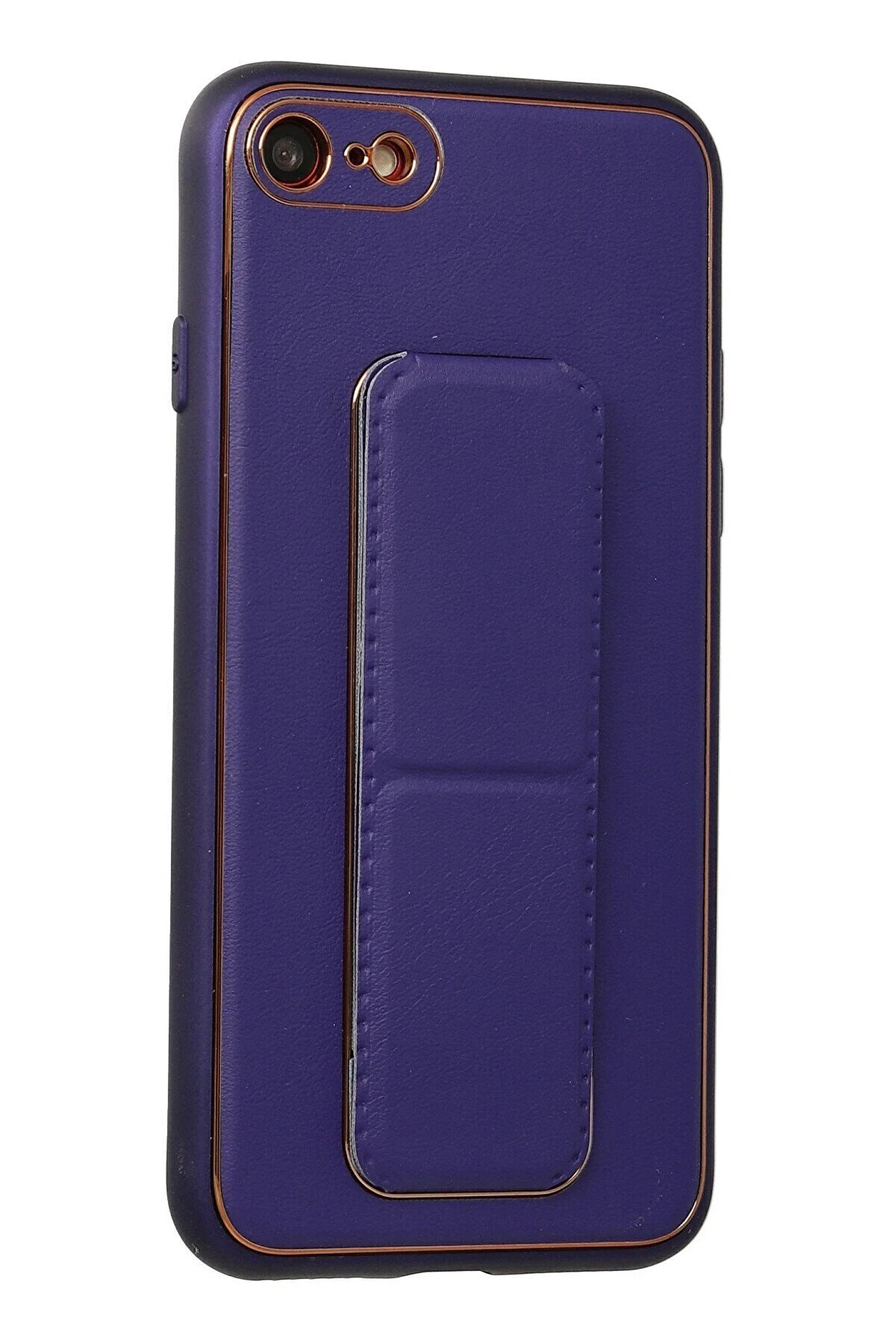 İphone 7 Kılıf Coco Deri̇ Standlı Kapak - Mor - Dropx1106-9375